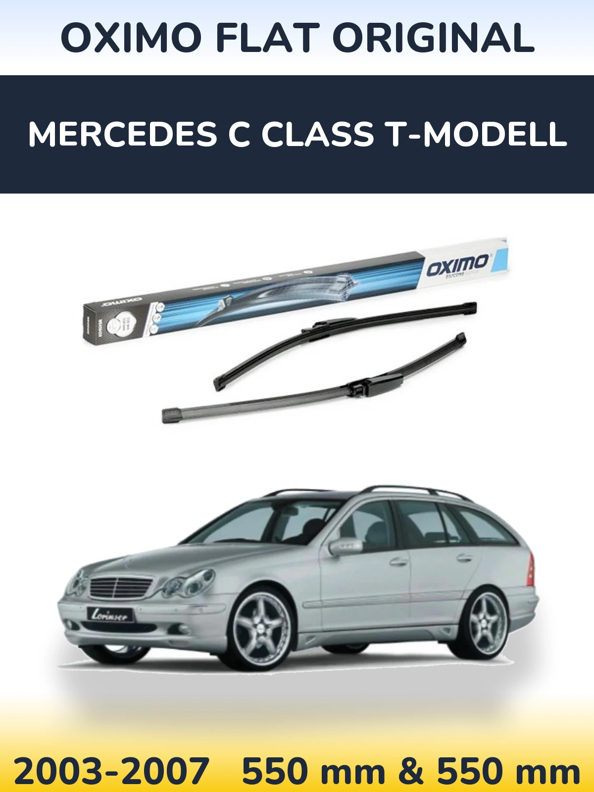 Komplet przednich wycieraczek Oximo Flat Original 550 & 550 mm do Mercedes Klasa C T-Modell 2003-2007