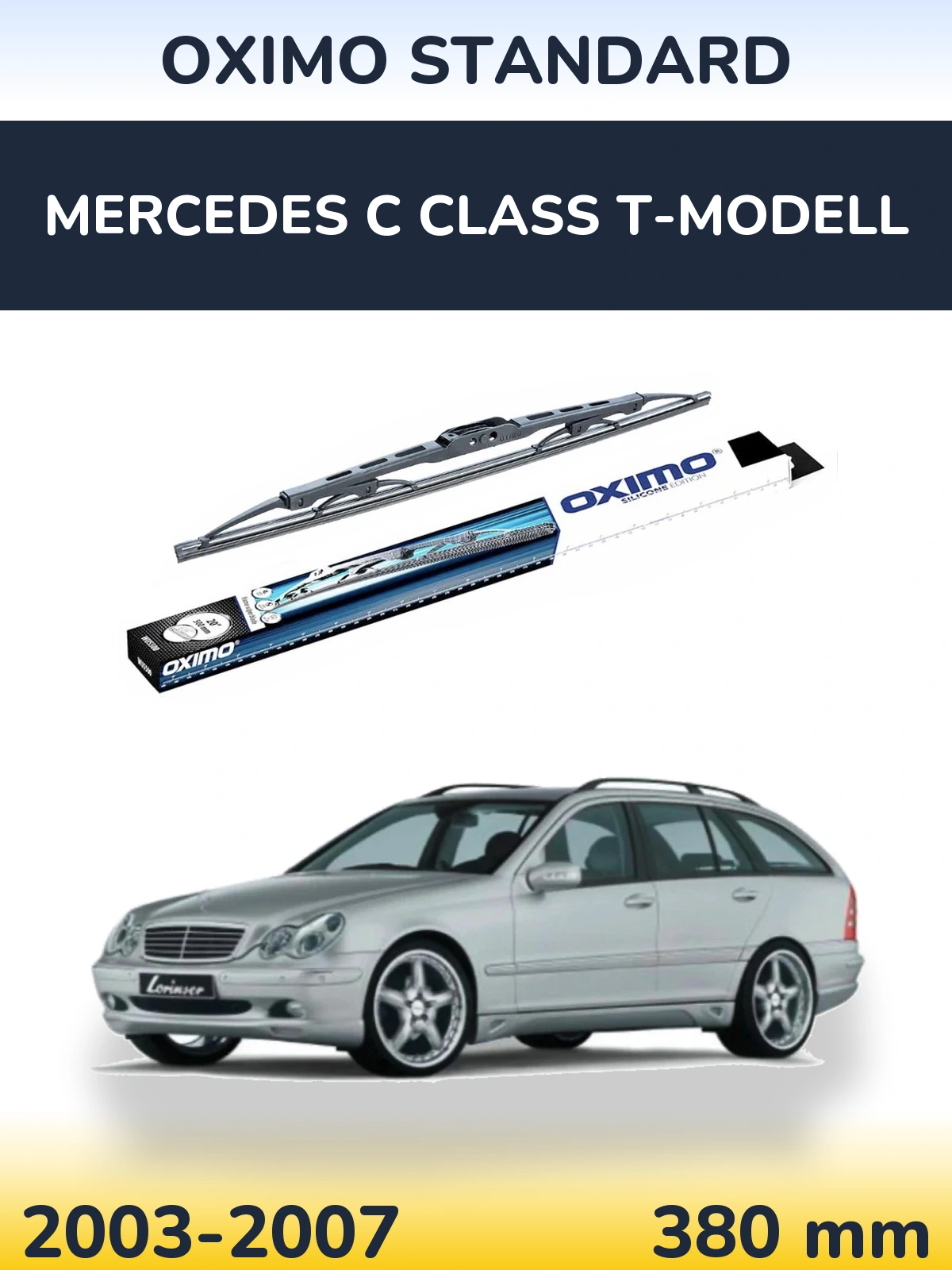 Задня щітка Oximo Standard 375 мм для Mercedes C Class T-Модельl 2003-2007