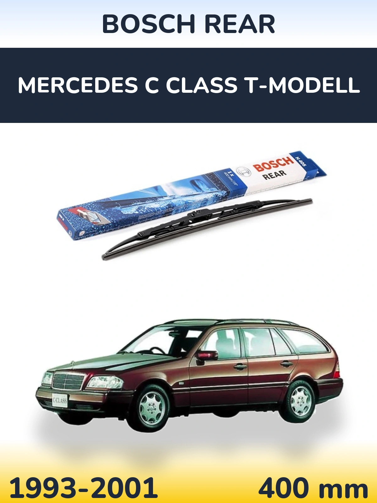 Задний дворник BOSCH Rear 380 мм для Mercedes C Class T-Модельl 1993-2001