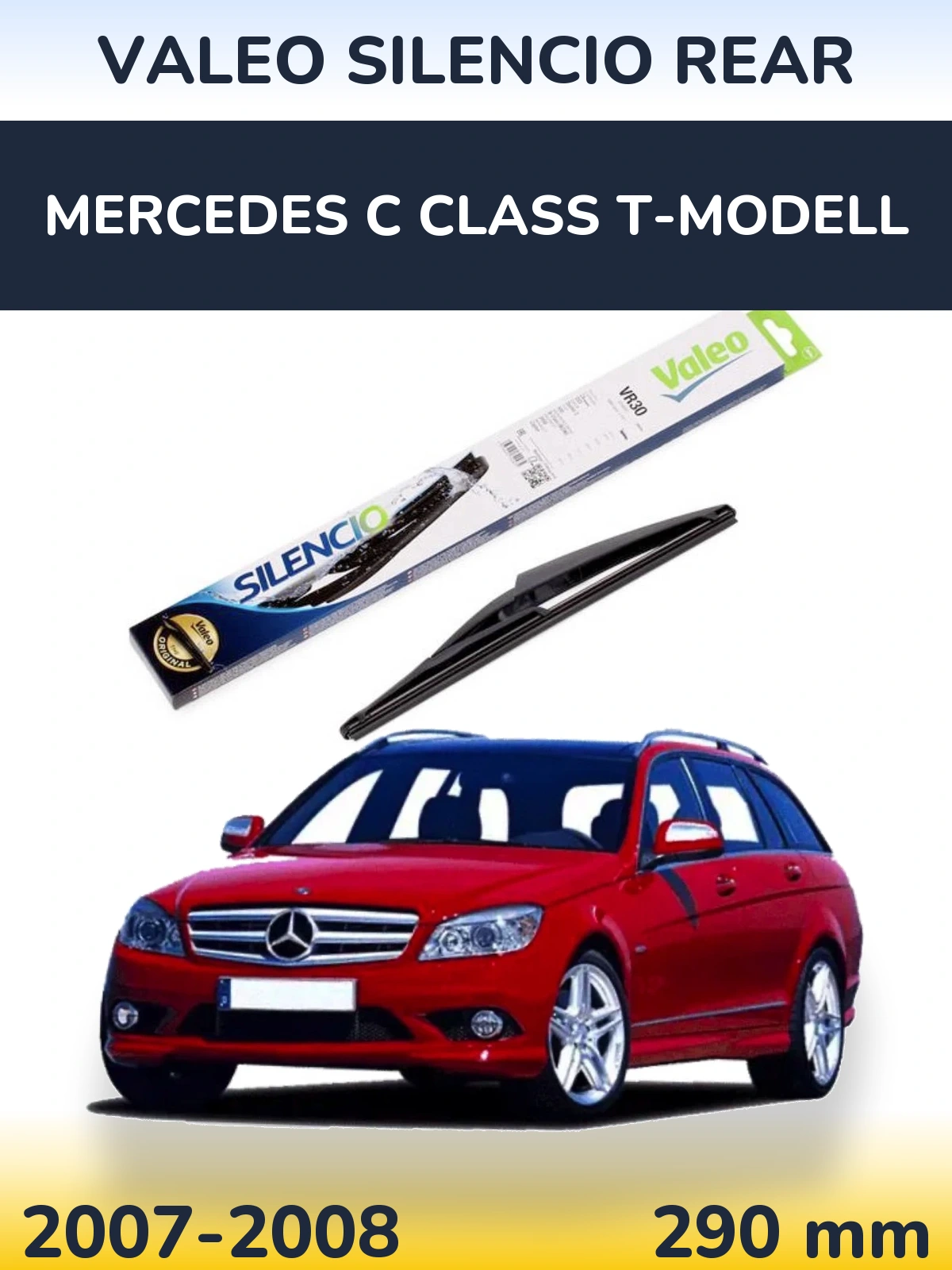 Задний дворник Valeo Silencio Rear 290 мм для Mercedes C Class T-Модельl 2007-2008