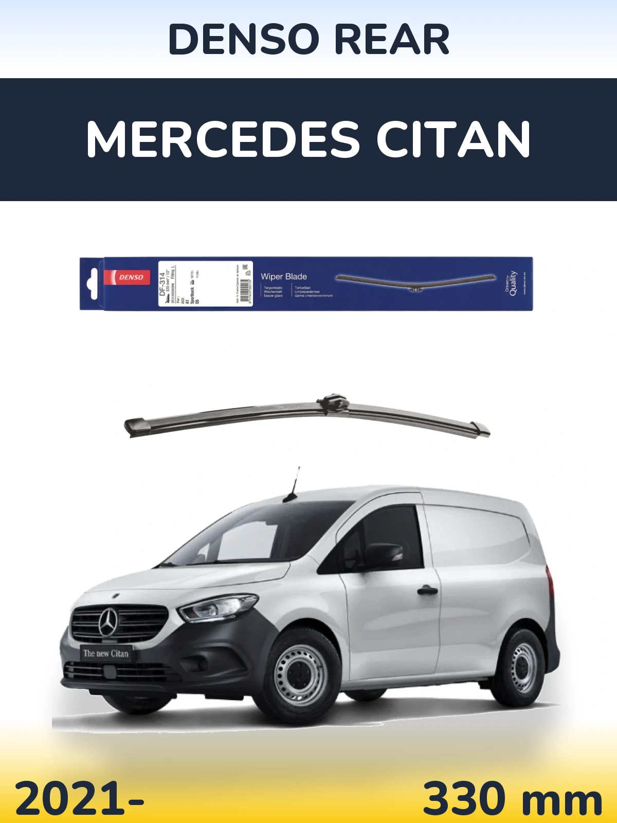 Rear wiper blade Denso Rear 320 mm for Mercedes Citan 2021-2026