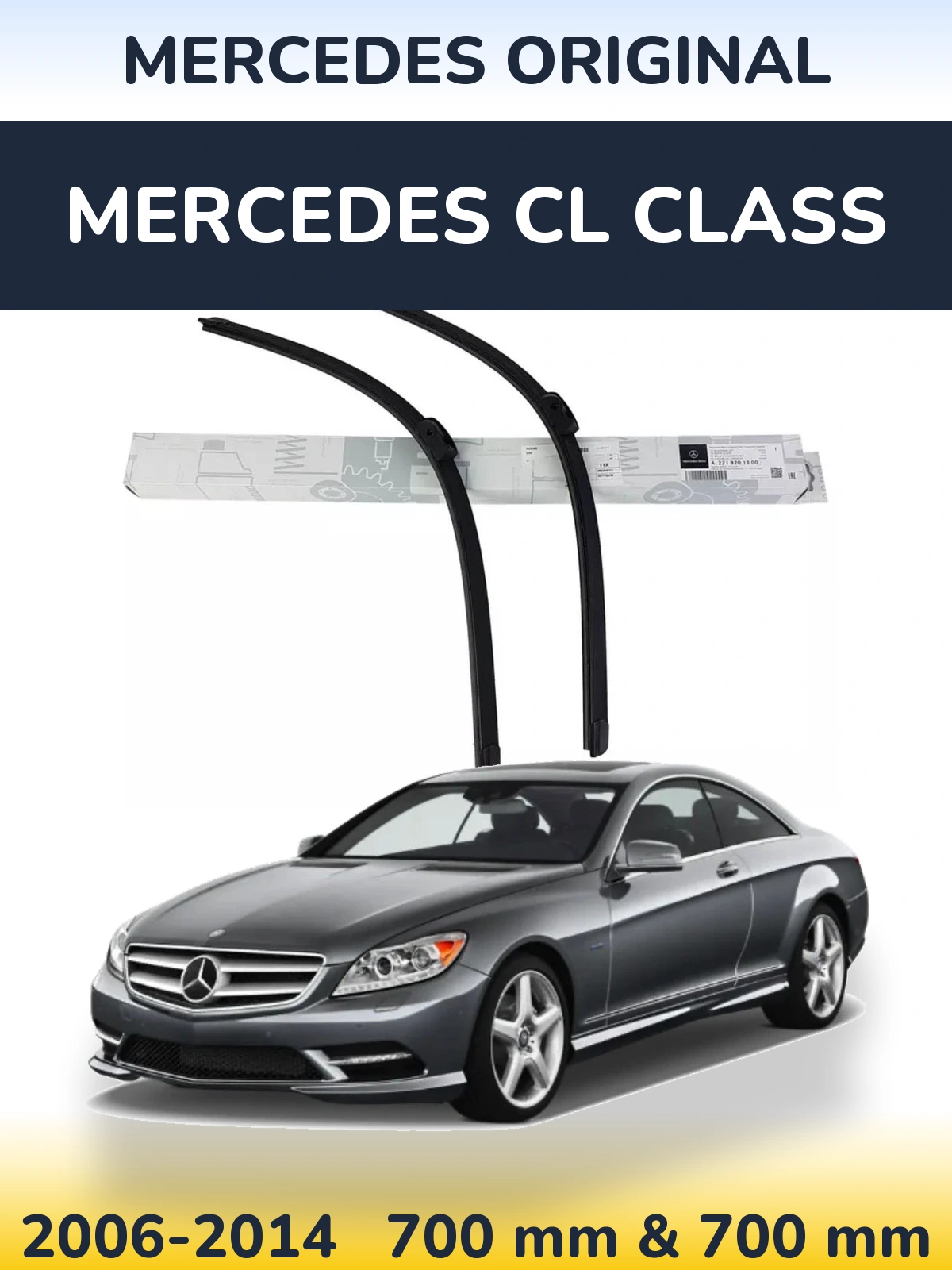 Front wiper blade set Mercedes OEM Mercedes Original 680 & 680 mm for Mercedes CL Class 2006-2014