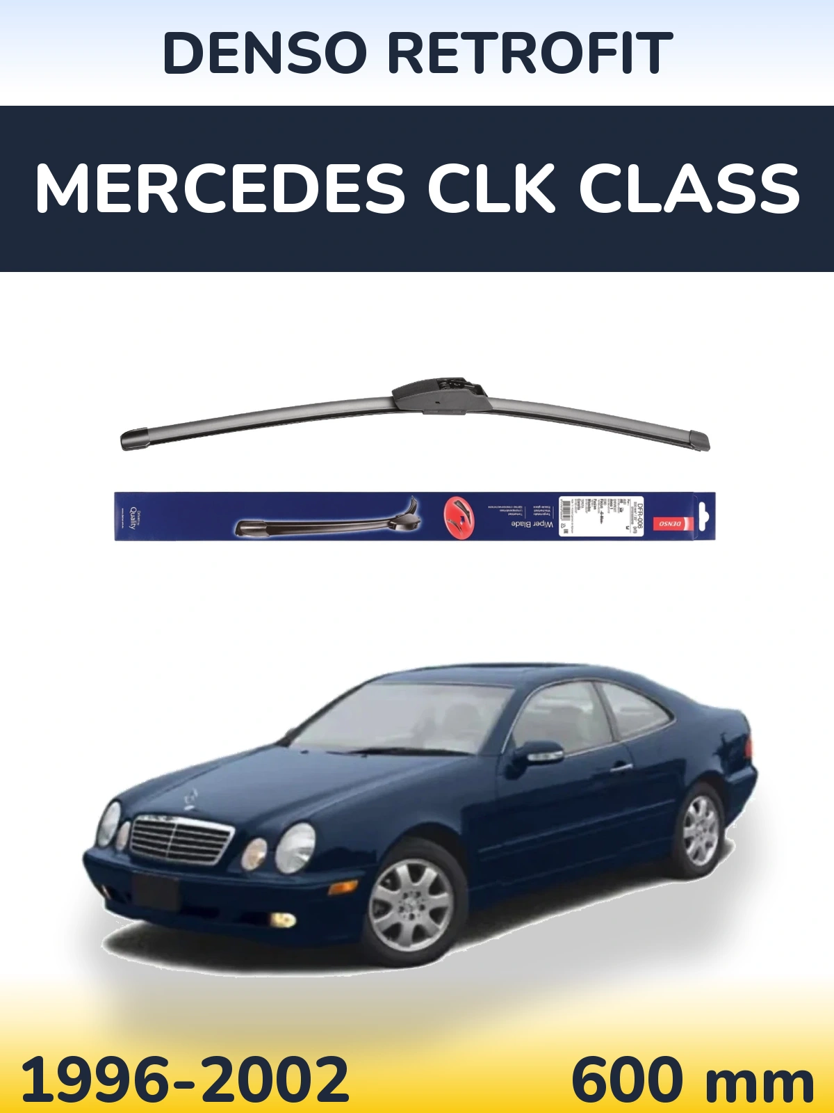 Przednia wycieraczka Denso Retrofit 600 mm do Mercedes Klasa CLK 1996-2002