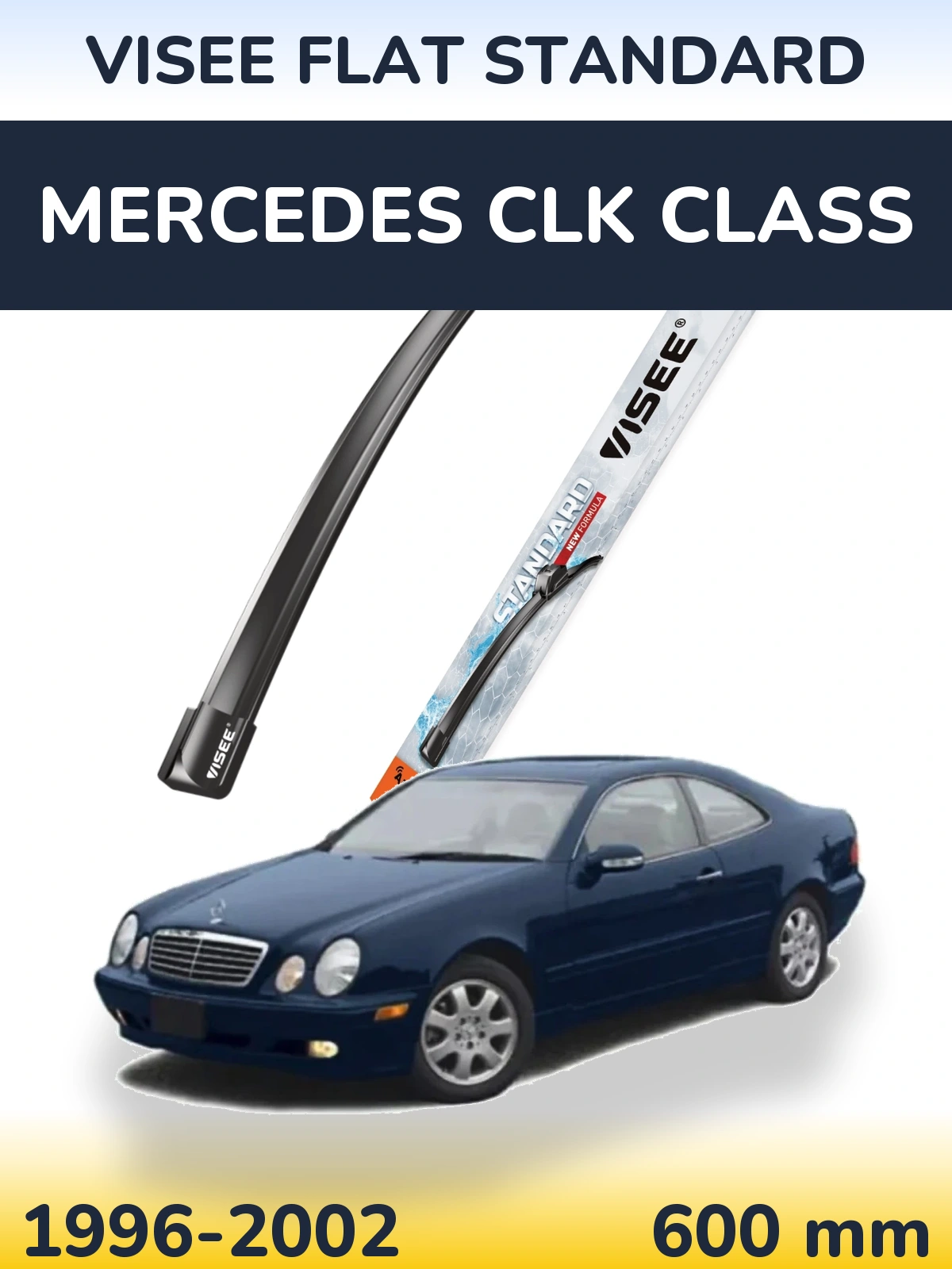 Передний дворник VISEE FLAT STANDARD 600 мм для Mercedes CLK Class 1996-2002