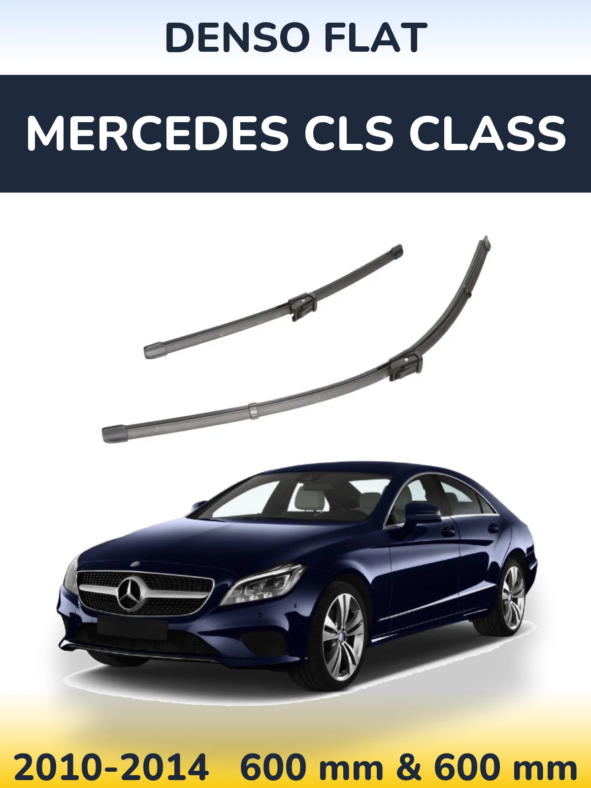 Komplet przednich wycieraczek Denso Flat 600 & 600 mm do Mercedes Klasa CLS 2010-2014