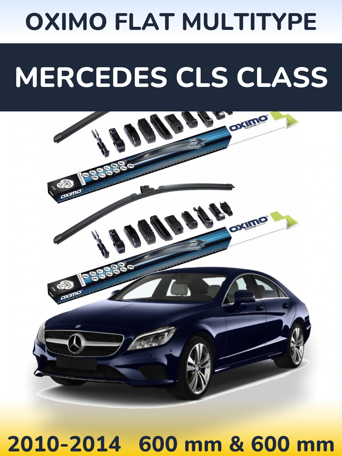 Komplet przednich wycieraczek Oximo Flat MultiType 600 & 600 mm do Mercedes Klasa CLS 2010-2014