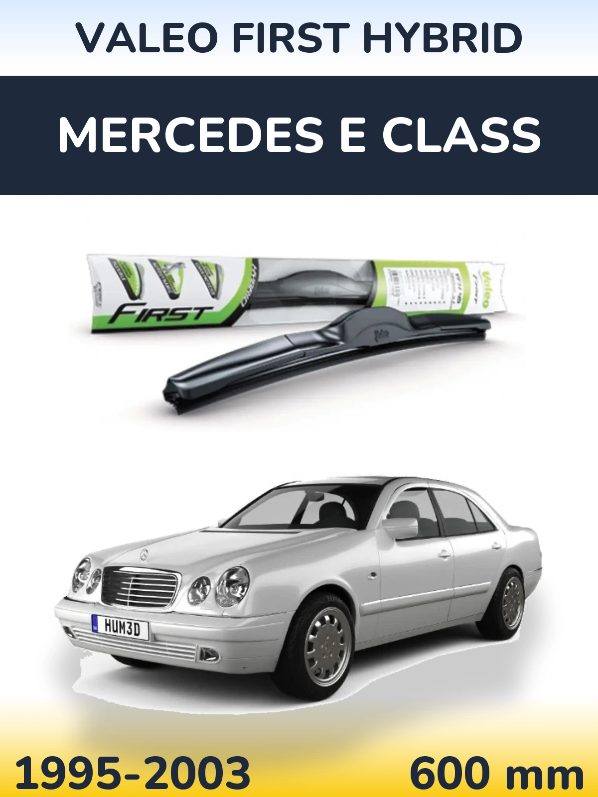Front wiper blade Valeo First Hybrid 600 mm for Mercedes E Class 1995-2003