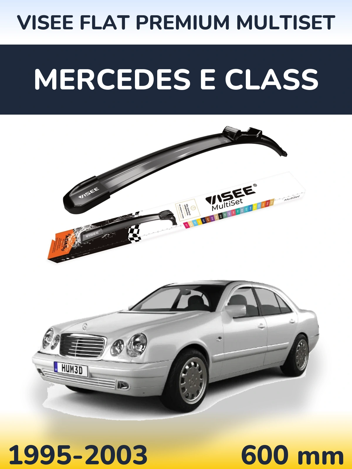 Передний дворник VISEE FLAT PREMIUM MultiSet 600 мм для Mercedes E Class 1995-2003