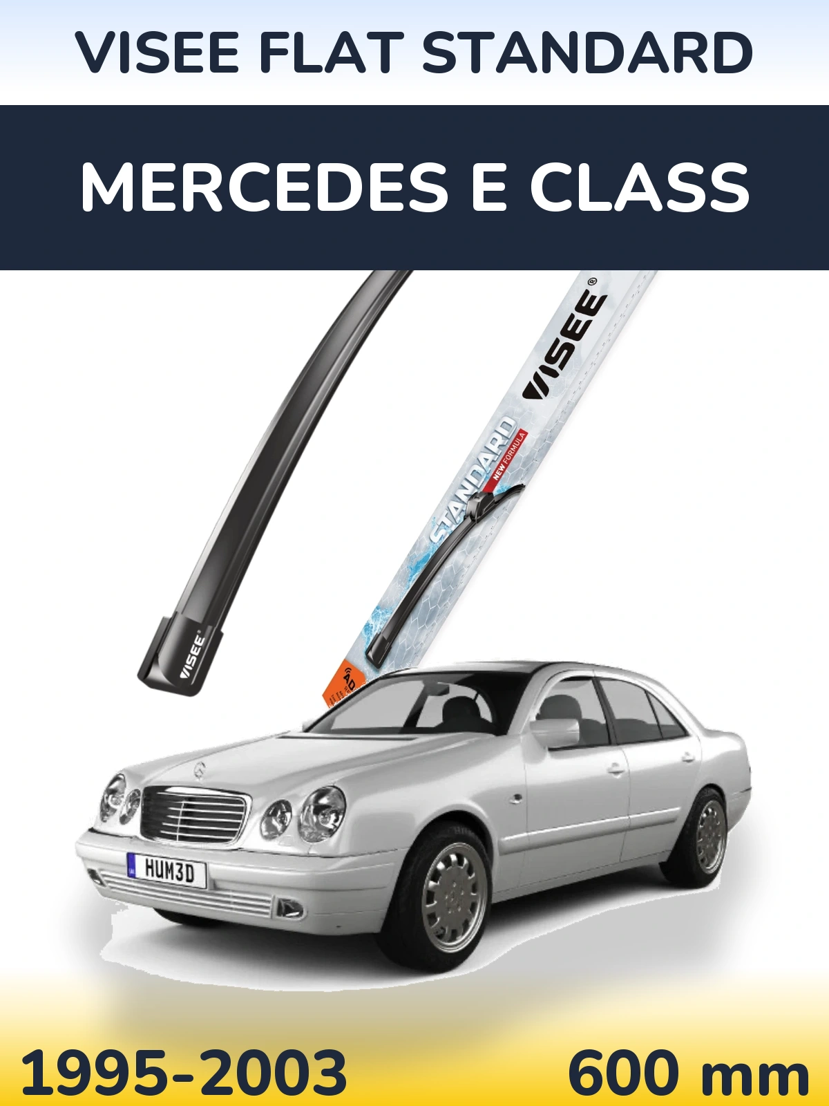 Передний дворник VISEE FLAT STANDARD 600 мм для Mercedes E Class 1995-2003