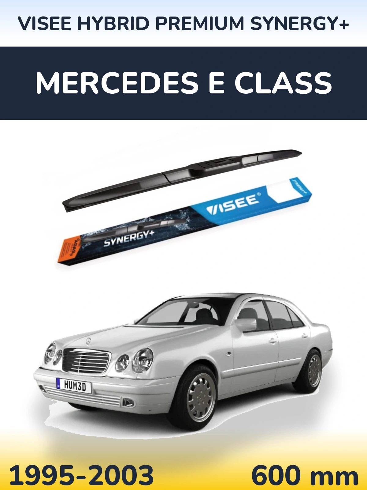 Front wiper blade VISEE HYBRID PREMIUM SYNERGY+ 600 mm for Mercedes E Class 1995-2003
