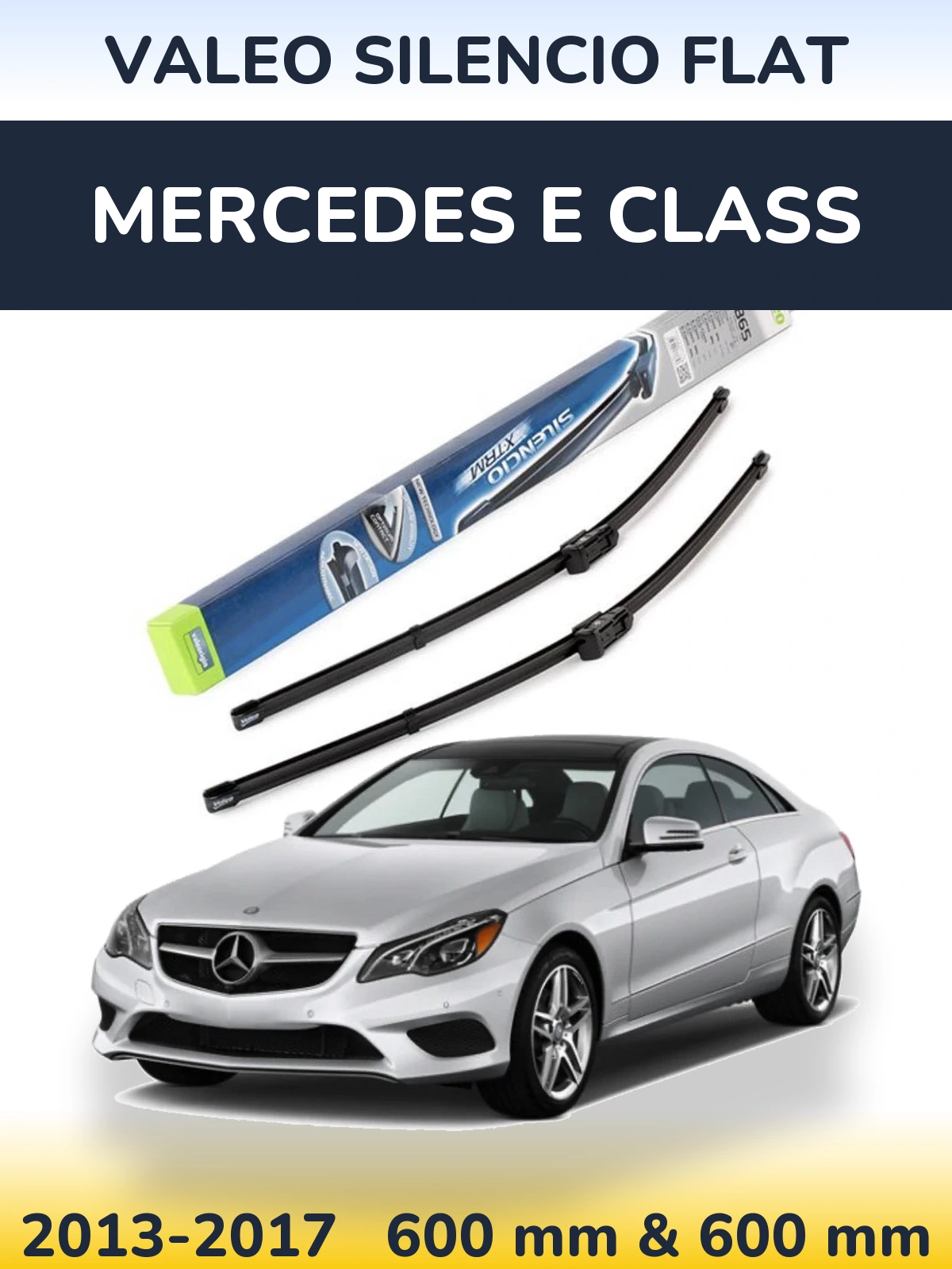 Комплект передних дворников Valeo Silencio Flat 600 & 600 мм для Mercedes E Class 2013-2017