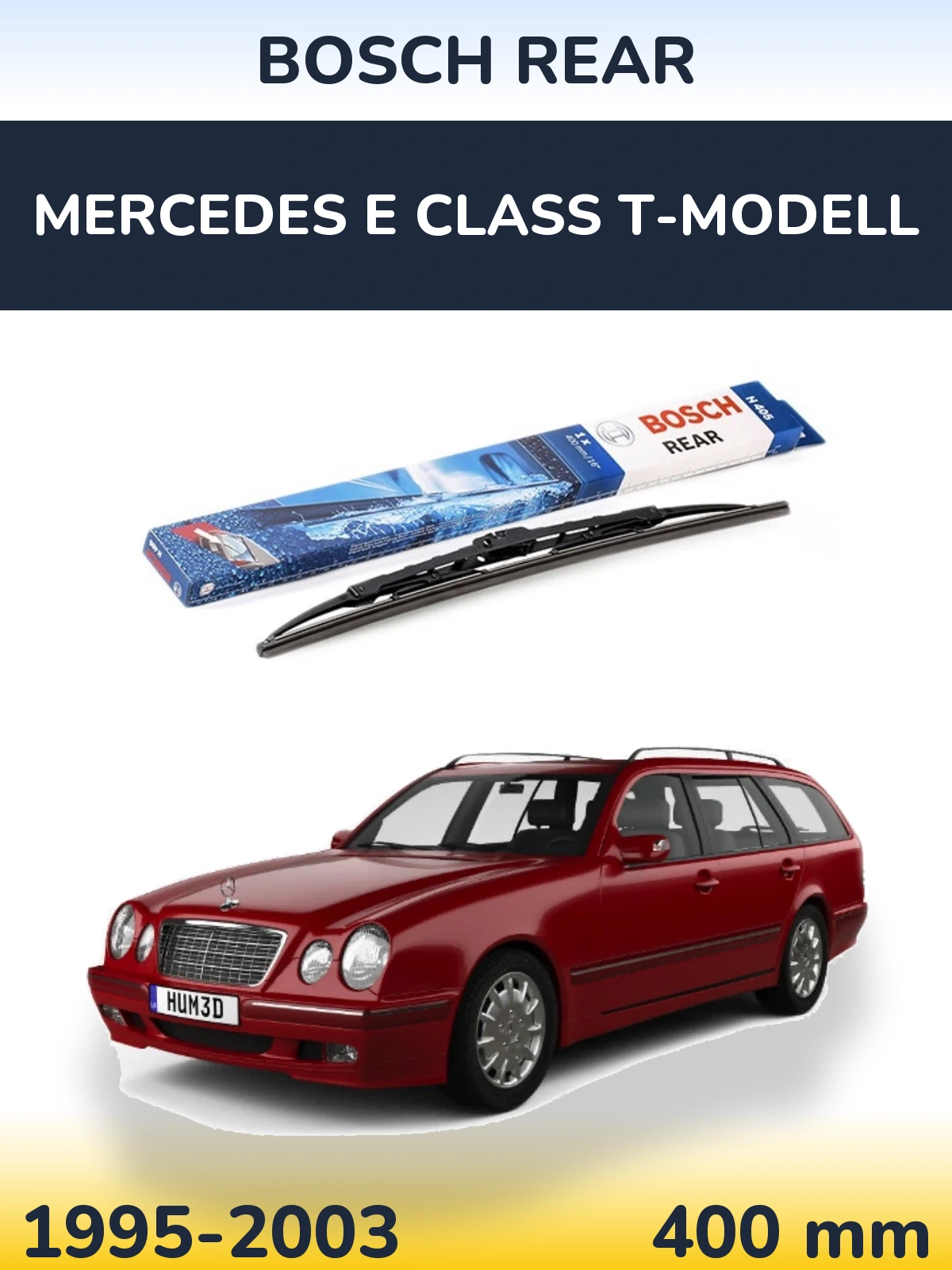 Tylna wycieraczka BOSCH Rear 380 mm do Mercedes Klasa E T-Modell 1995-2003
