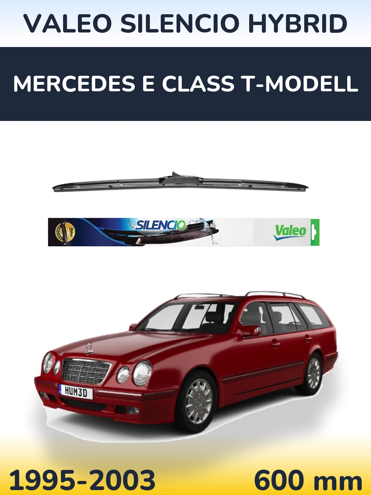 Przednia wycieraczka Valeo Silencio Hybrid 600 mm do Mercedes Klasa E T-Modell 1995-2003