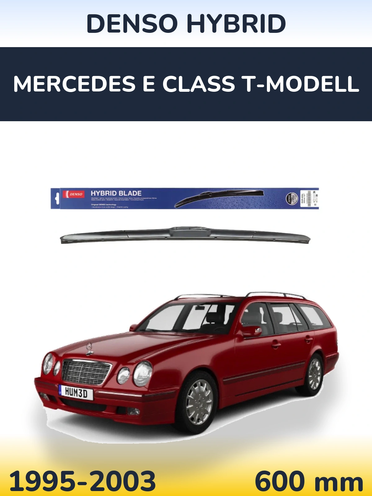 Przednia wycieraczka Denso Hybrid 600 mm do Mercedes Klasa E T-Modell 1995-2003