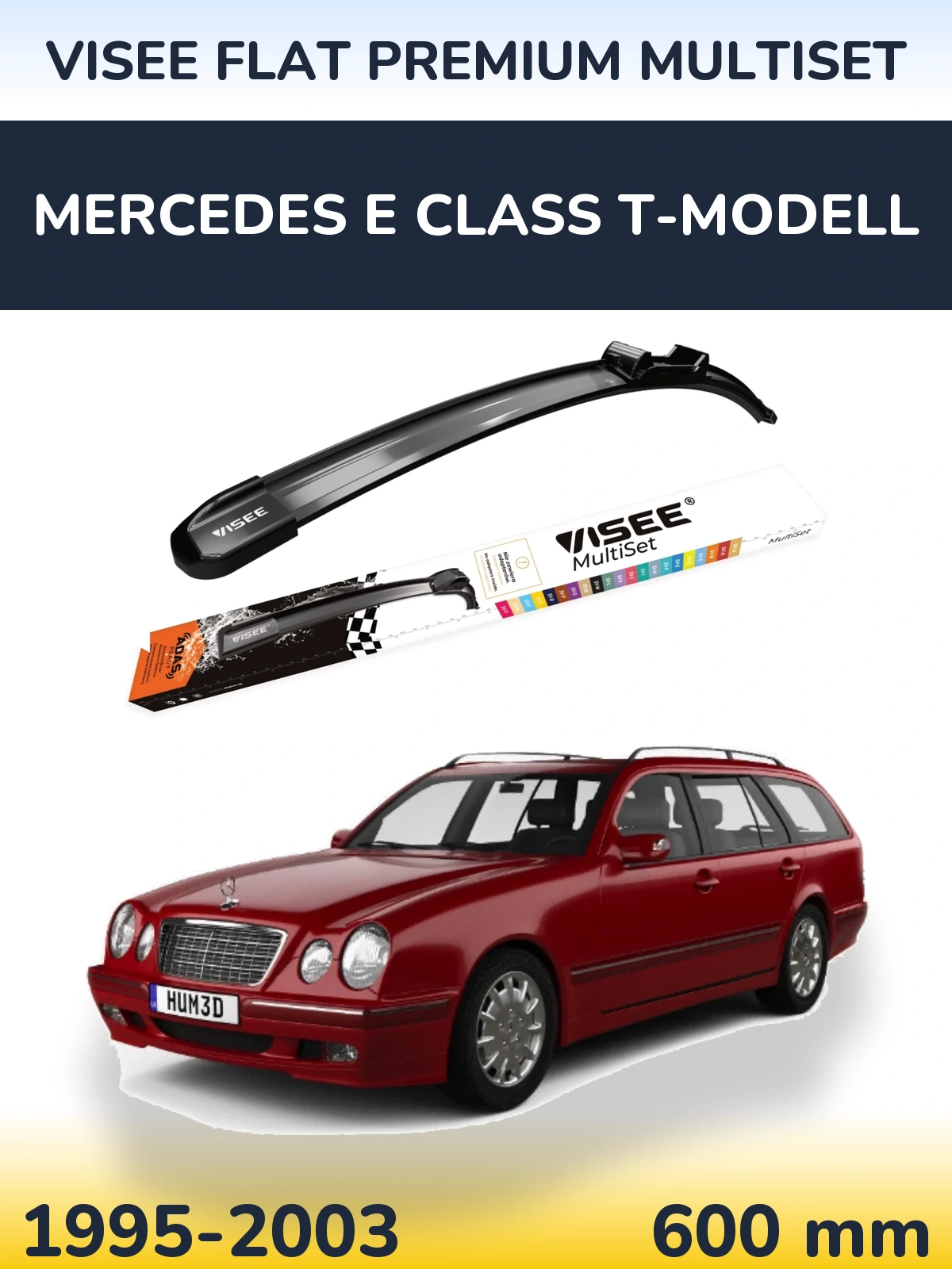 Przednia wycieraczka VISEE FLAT PREMIUM MultiSet 600 mm do Mercedes Klasa E T-Modell 1995-2003