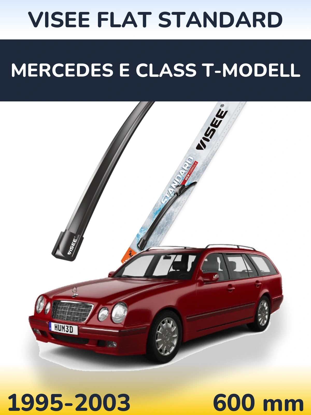 Przednia wycieraczka VISEE FLAT STANDARD 600 mm do Mercedes Klasa E T-Modell 1995-2003
