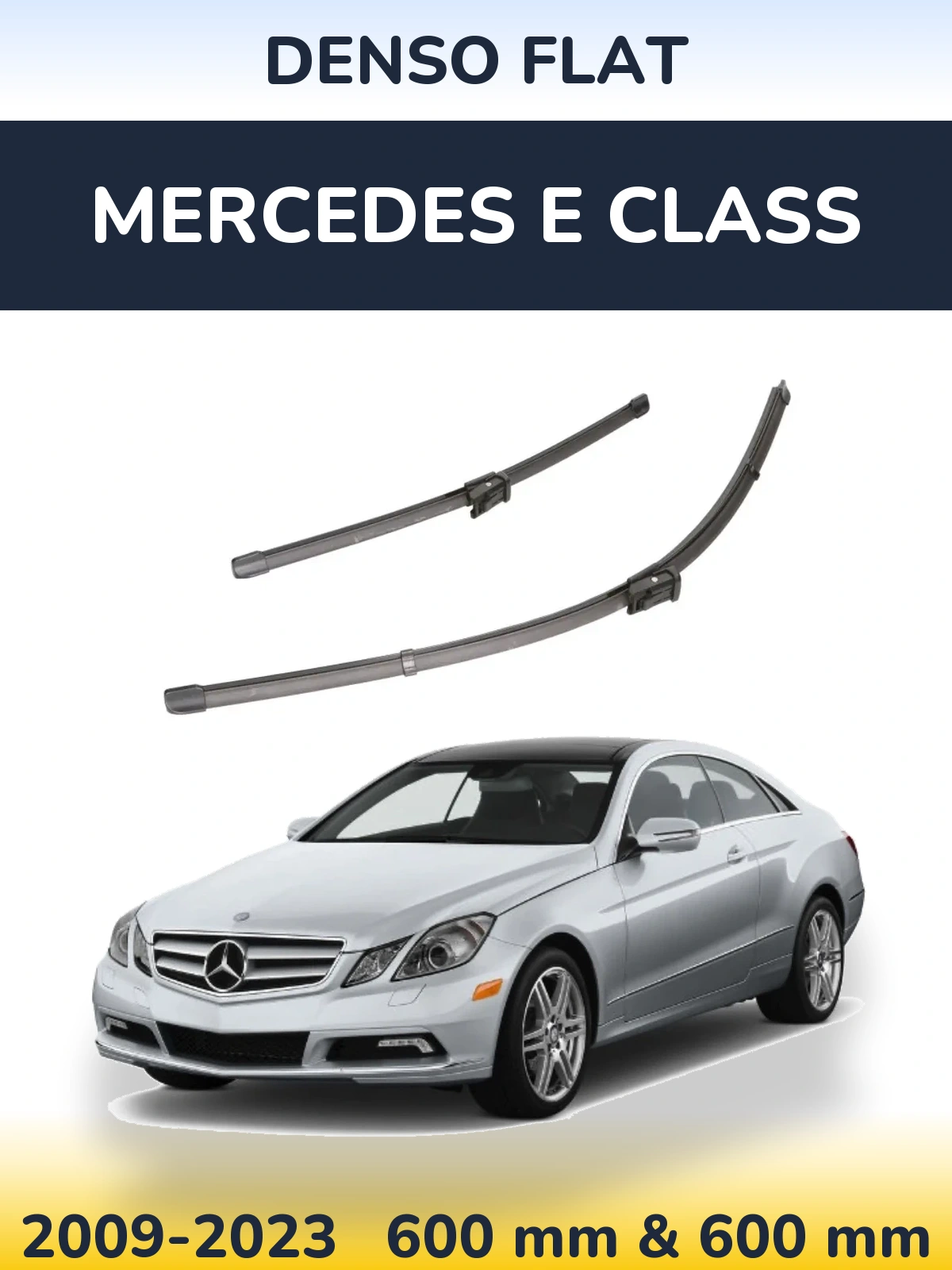 Komplet przednich wycieraczek Denso Flat 600 & 600 mm do Mercedes Klasa E 2009-2023
