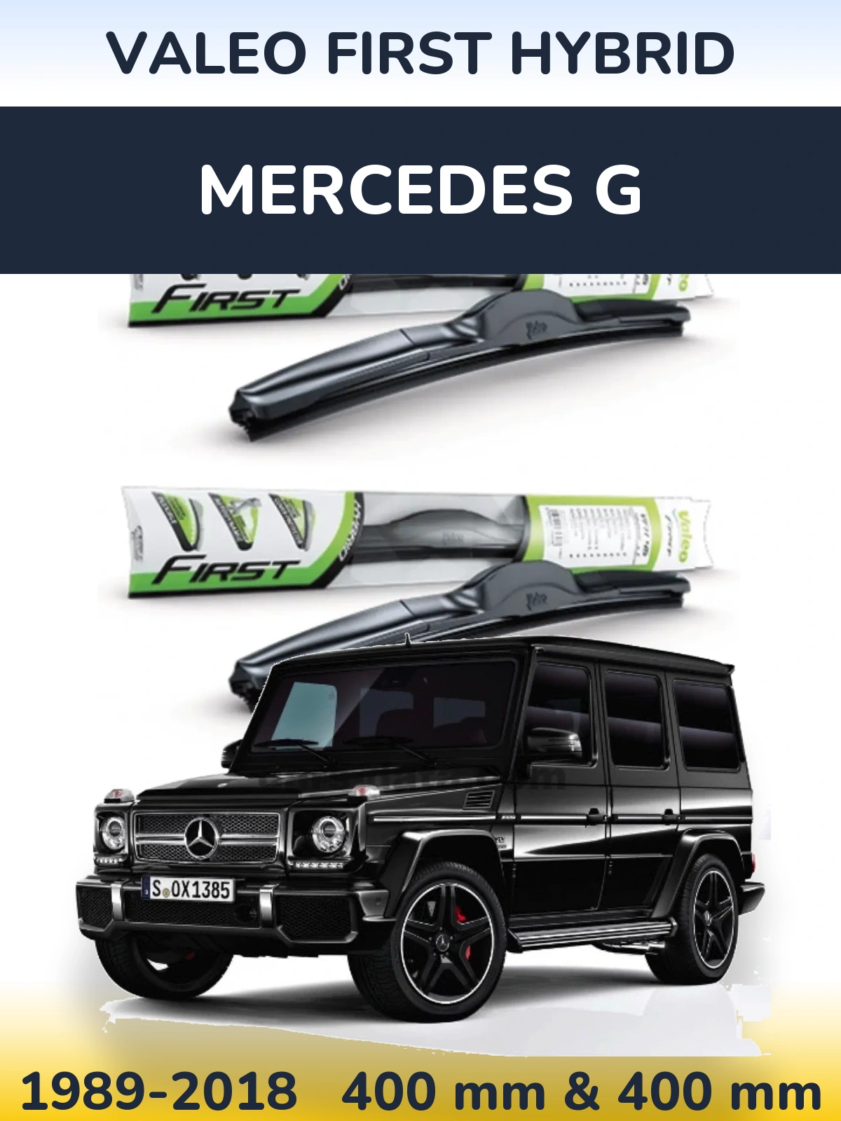 Комплект передних дворников Valeo First Hybrid 400 & 400 мм для Mercedes G 1989-2018