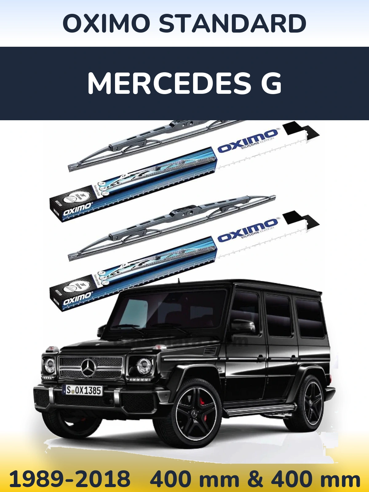 Komplet przednich wycieraczek Oximo Standard 400 & 400 mm do Mercedes G 1989-2018
