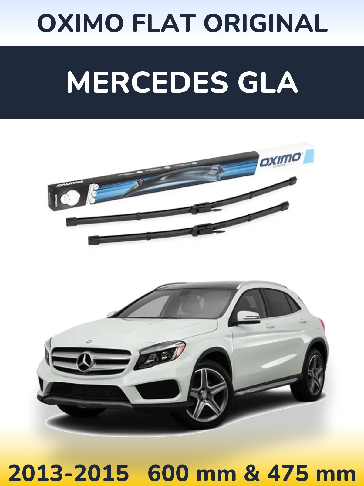 Komplet przednich wycieraczek Oximo Flat Original 600 & 475 mm do Mercedes GLA 2013-2015