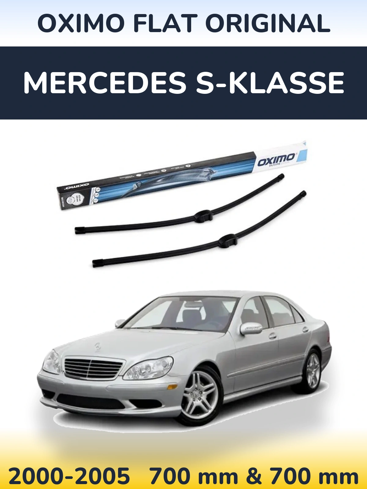 Komplet przednich wycieraczek Oximo Flat Original 650 & 650 mm do Mercedes S-Klasse 2000-2005