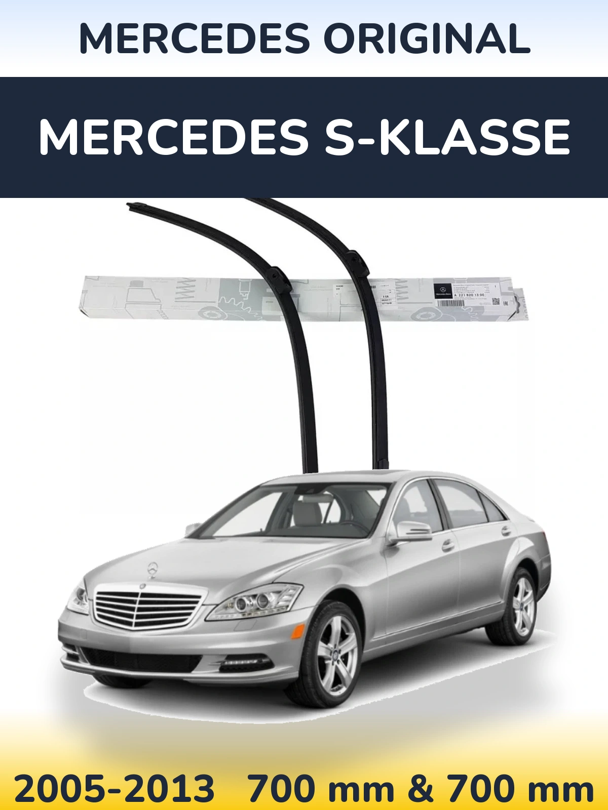 Комплект передніх щіток Mercedes OEM Mercedes Original 680 & 680 мм для Mercedes S-Klasse 2005-2013