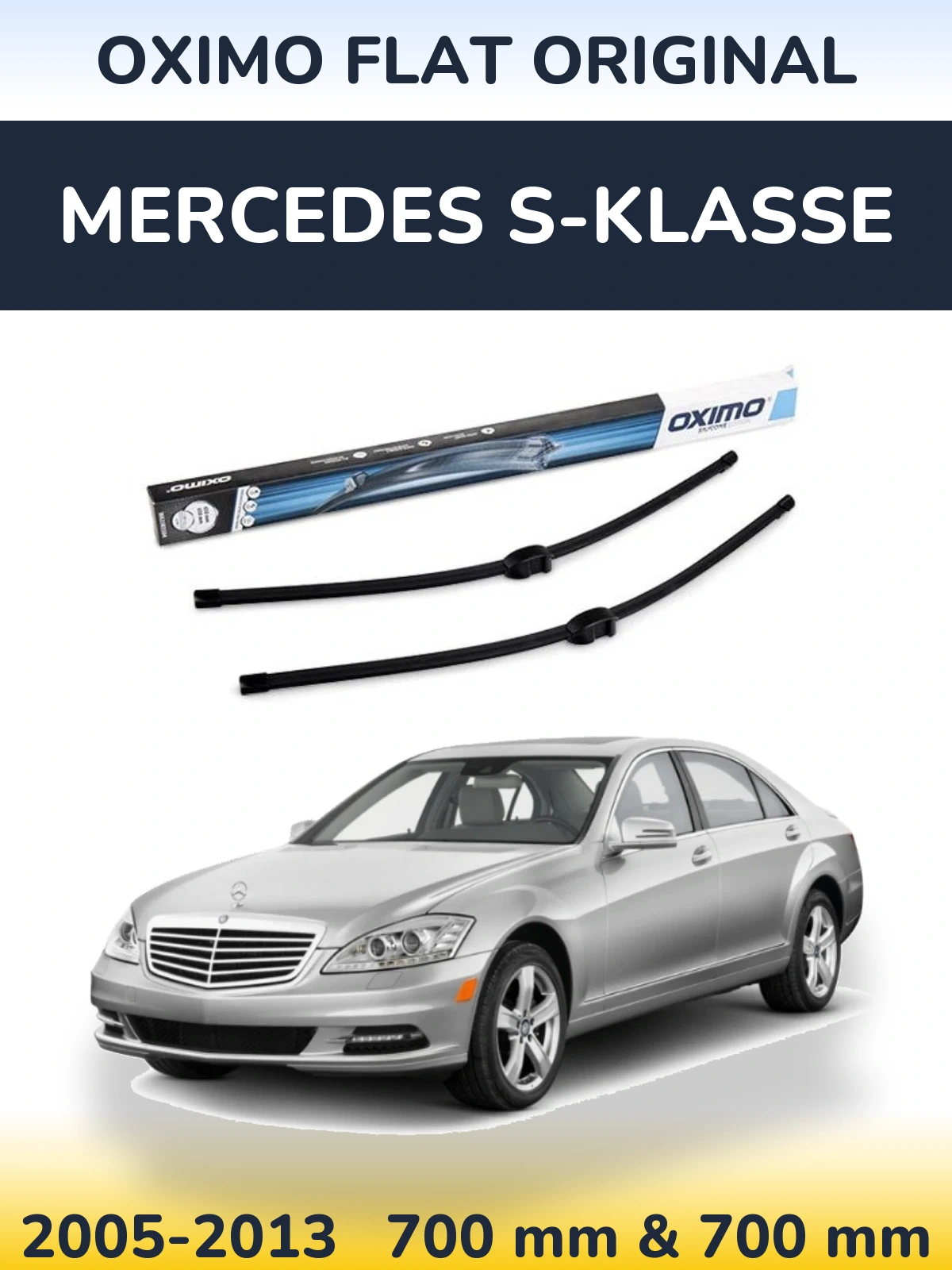 Комплект передних дворников Oximo Flat Original 650 & 650 мм для Mercedes S-Klasse 2005-2013