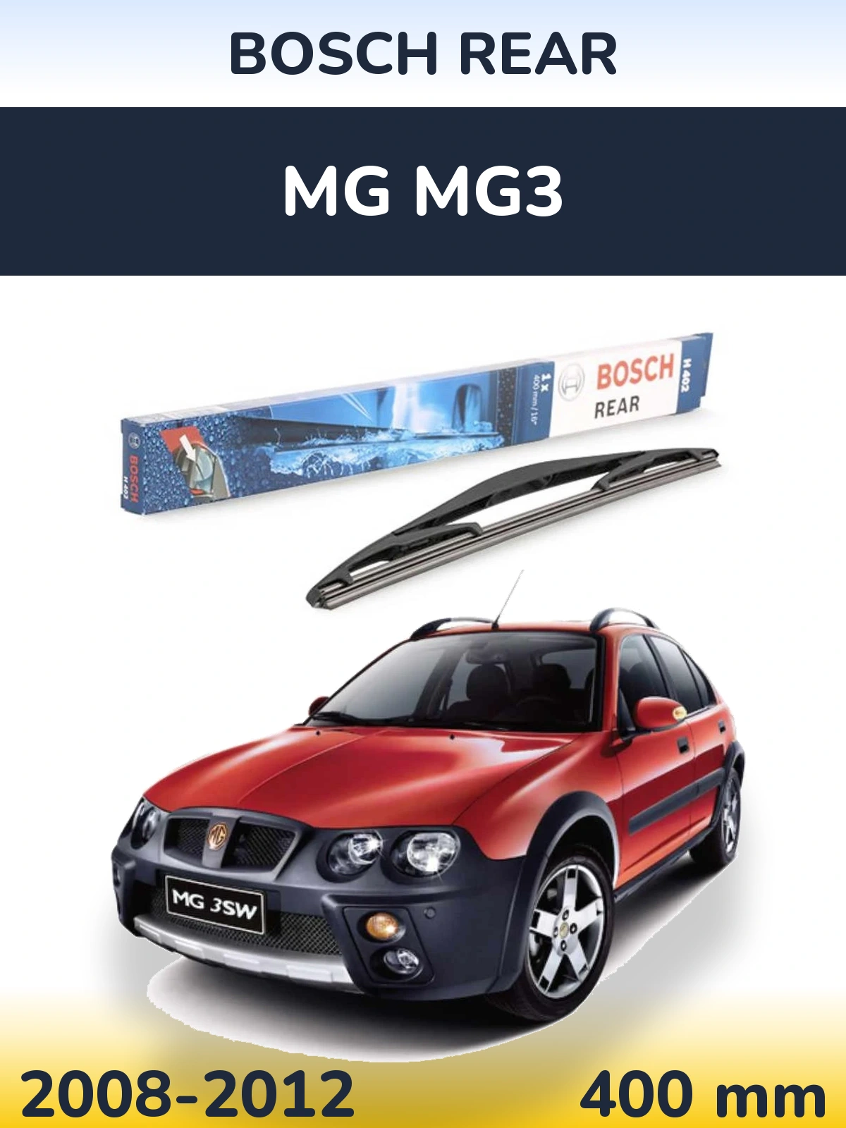 Задний дворник BOSCH Rear 400 мм для MG MG3 2008-2012