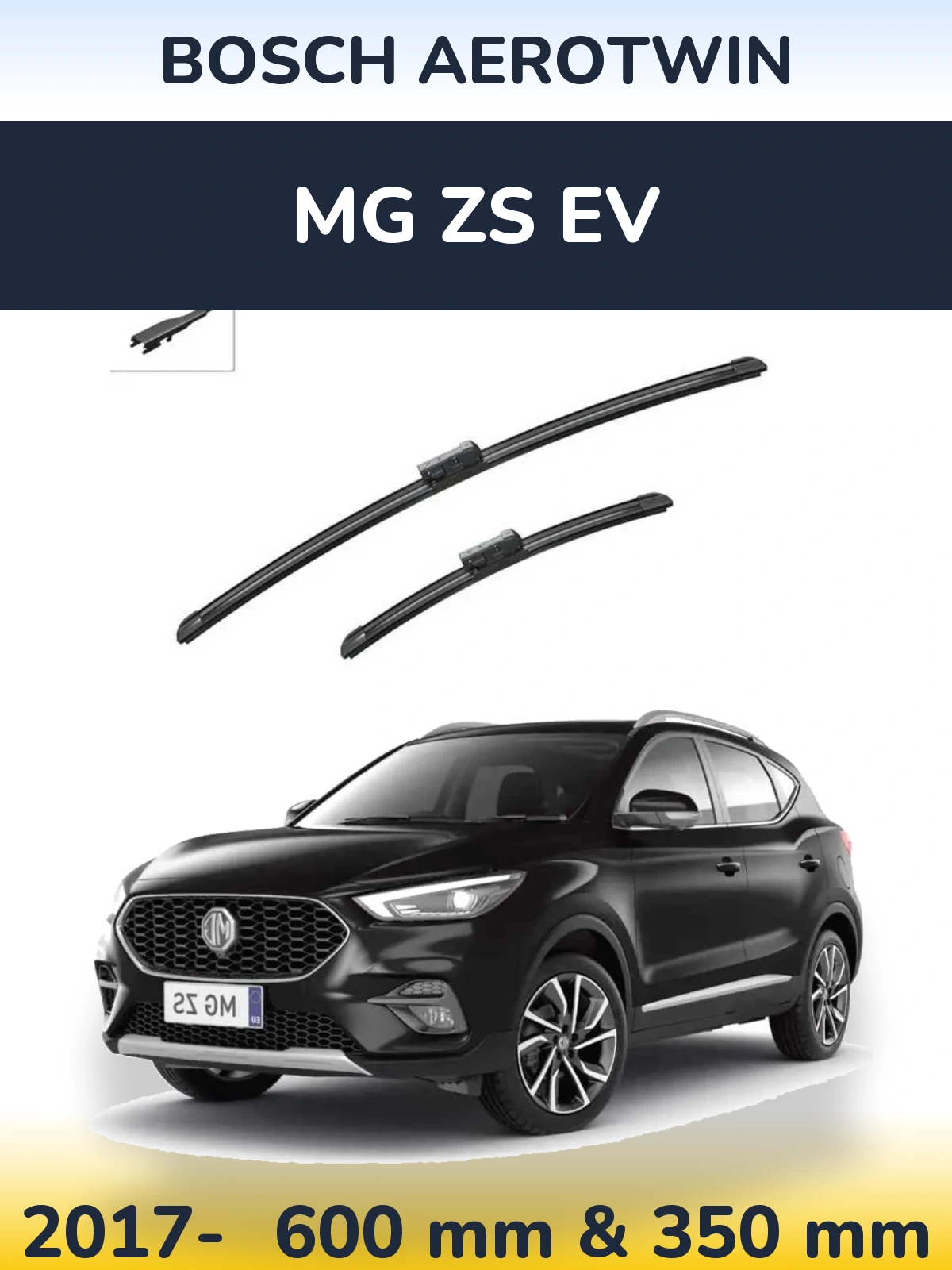 Komplet przednich wycieraczek BOSCH AeroTwin 600 & 350 mm do MG ZS EV 2017-2026