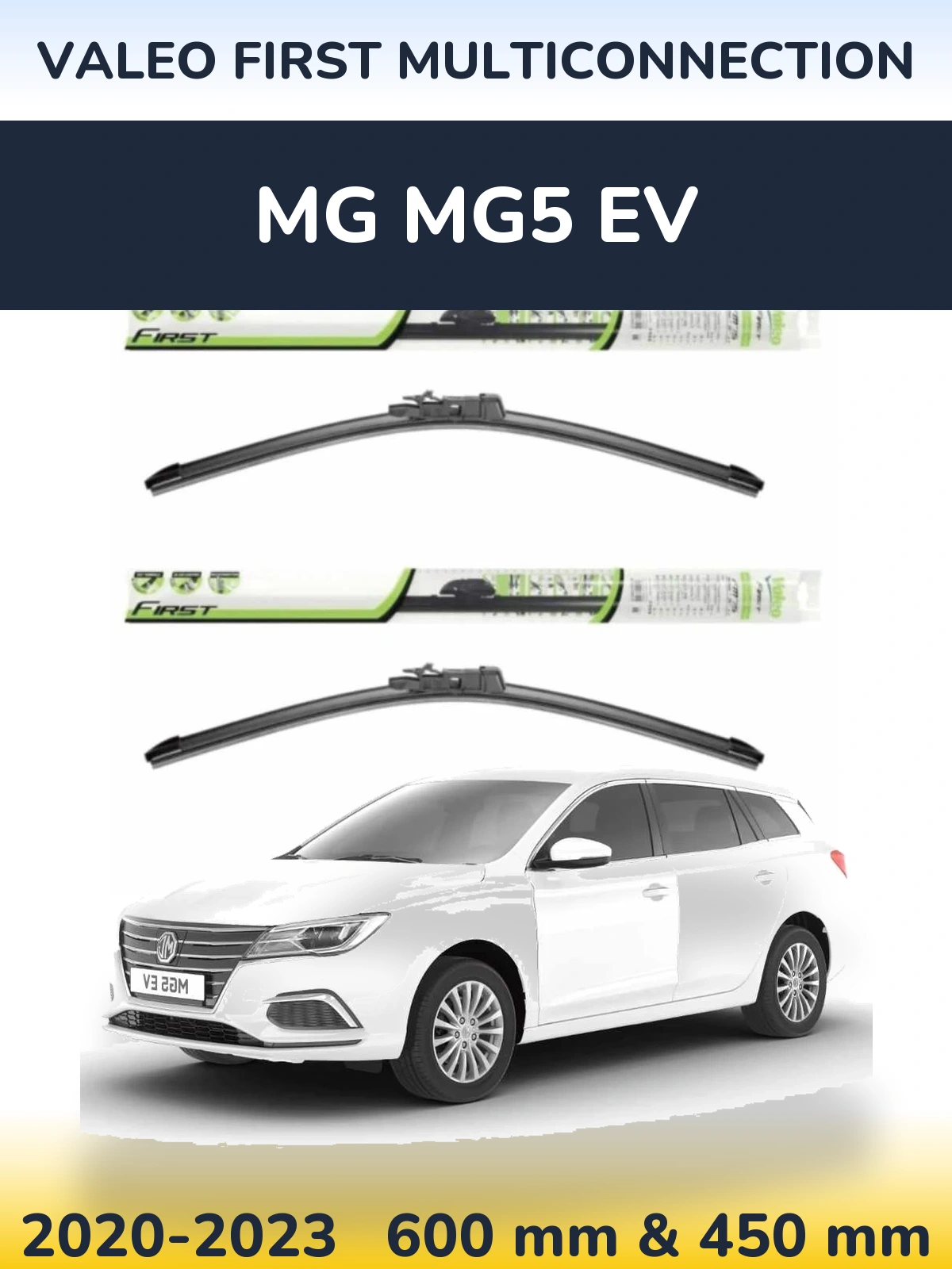 Komplet przednich wycieraczek Valeo First MultiConnection 600 & 450 mm do MG MG5 EV 2020-2023