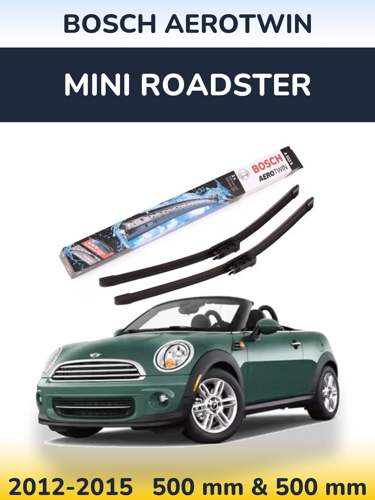 Komplet przednich wycieraczek BOSCH AeroTwin 500 & 500 mm do MINI Roadster 2012-2015