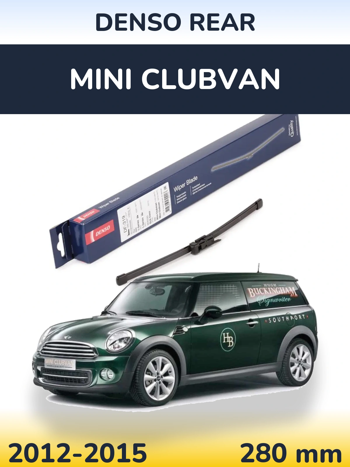 Rear wiper blade Denso Rear 280 mm for MINI Clubvan 2012-2015