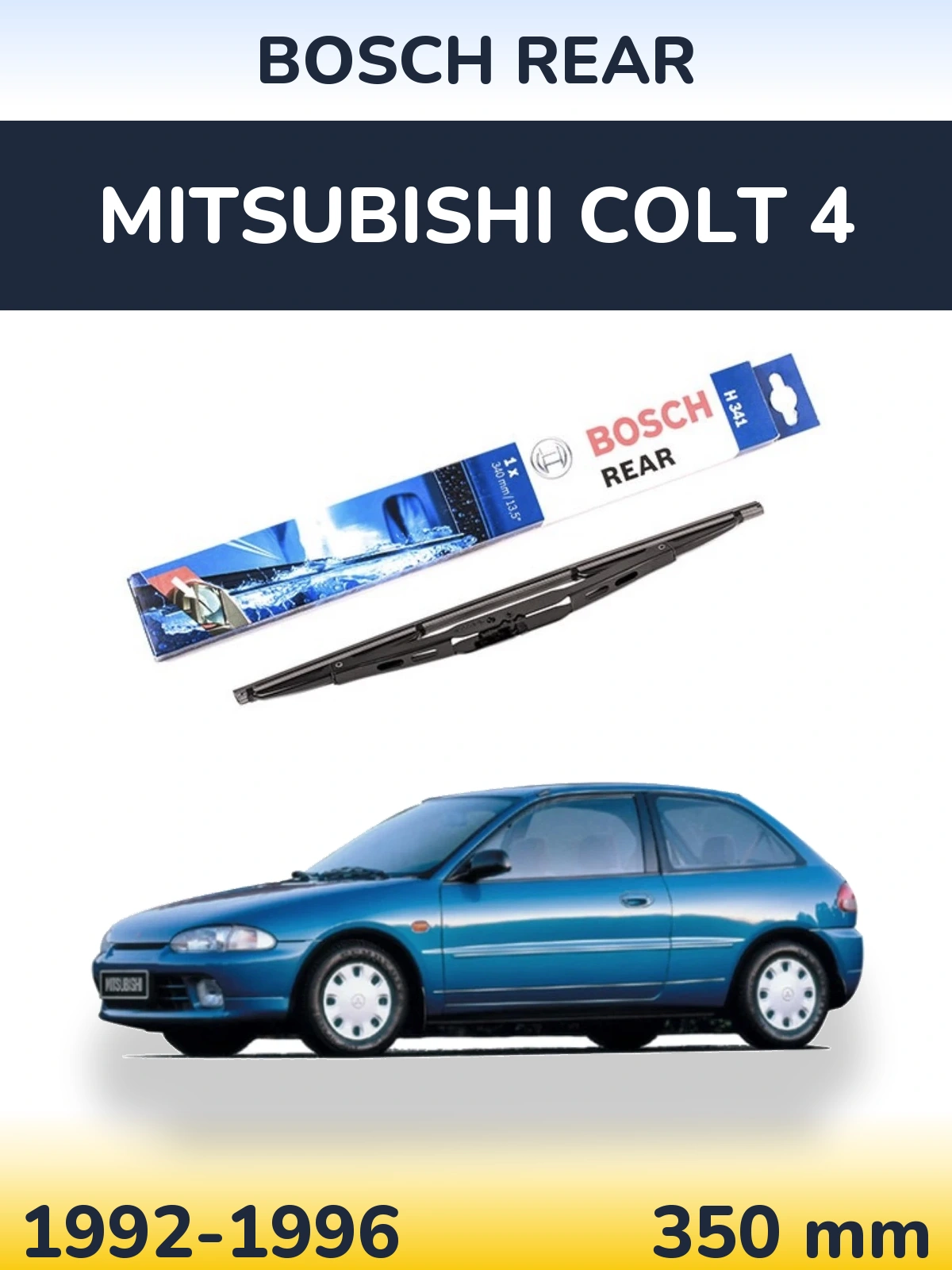 Rear wiper blade BOSCH Rear 340 mm for Mitsubishi Colt 4 1992-1996