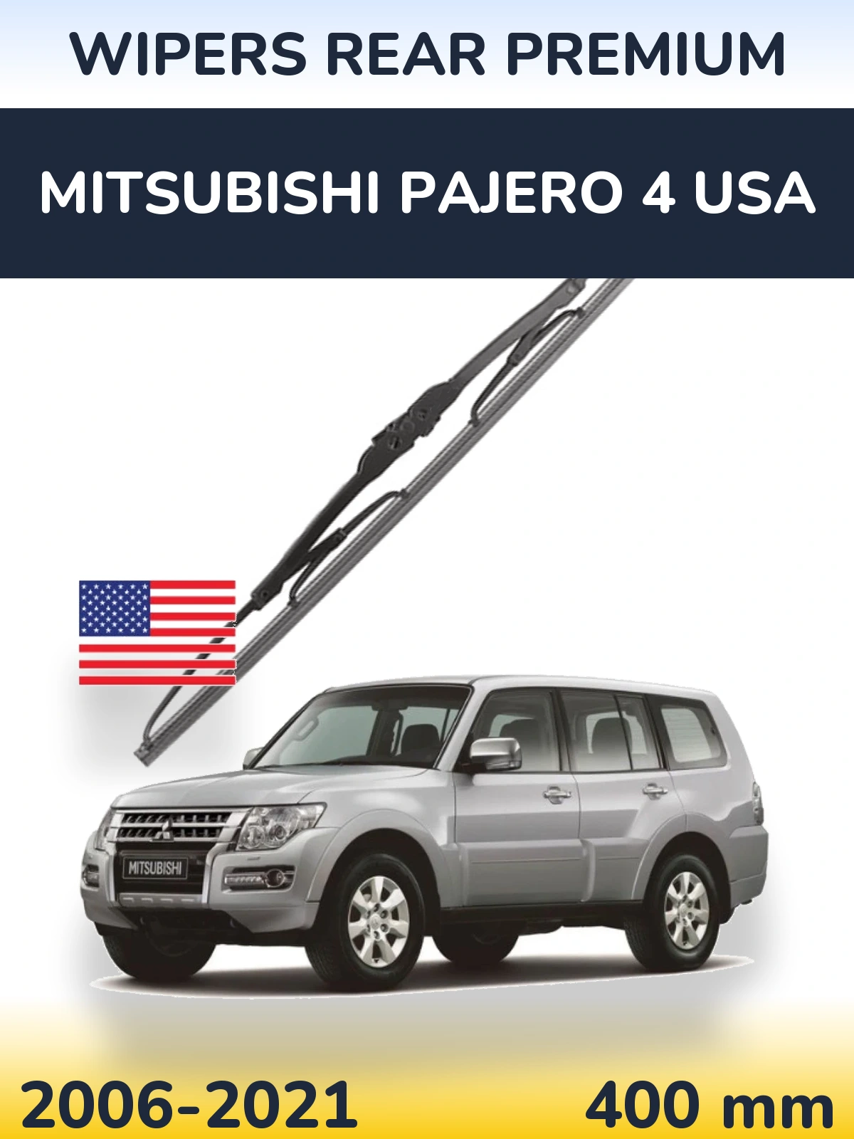 Tylna wycieraczka WIPERS REAR PREMIUM 400 mm do Mitsubishi Pajero 4 USA 2006-2021