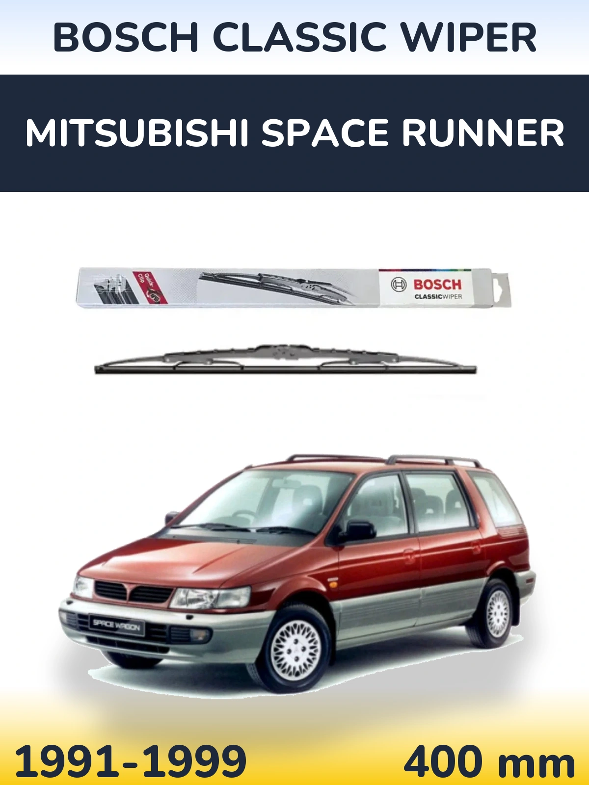 Tylna wycieraczka BOSCH Classic Wiper 400 mm do Mitsubishi Space Runner 1991-1999
