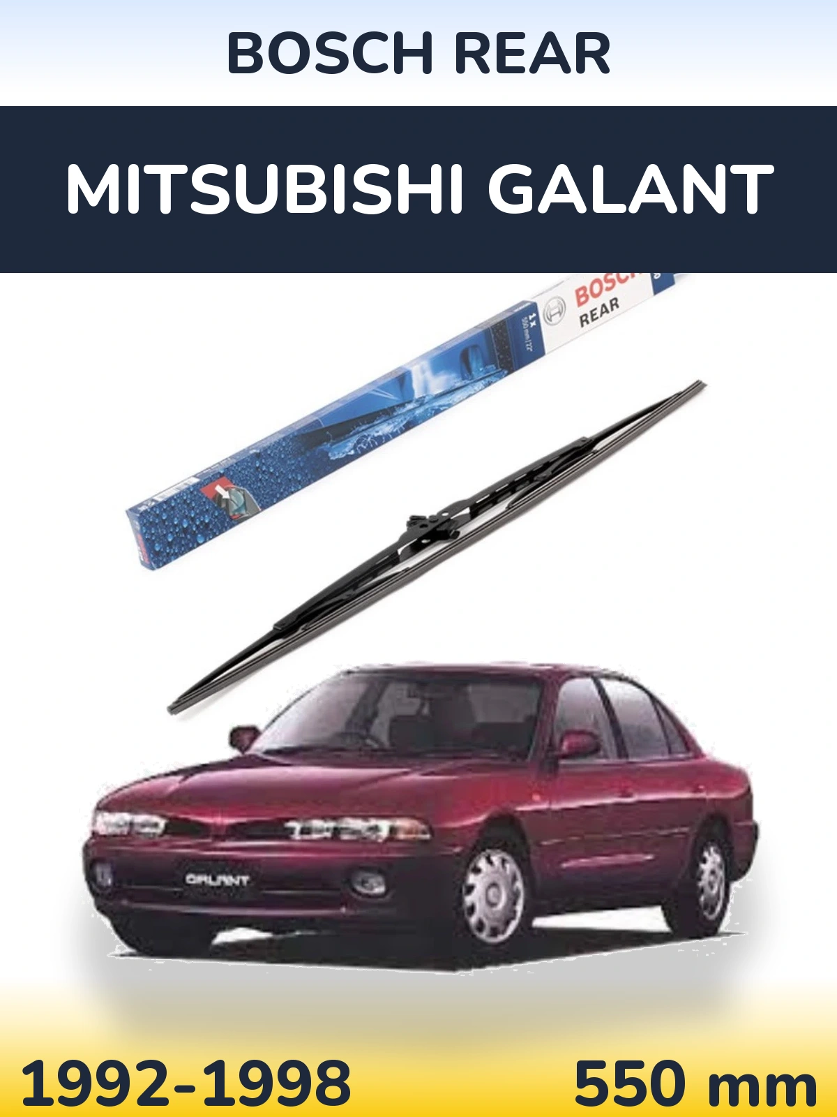 Rear wiper blade BOSCH Rear 550 mm for Mitsubishi Galant 1992-1998