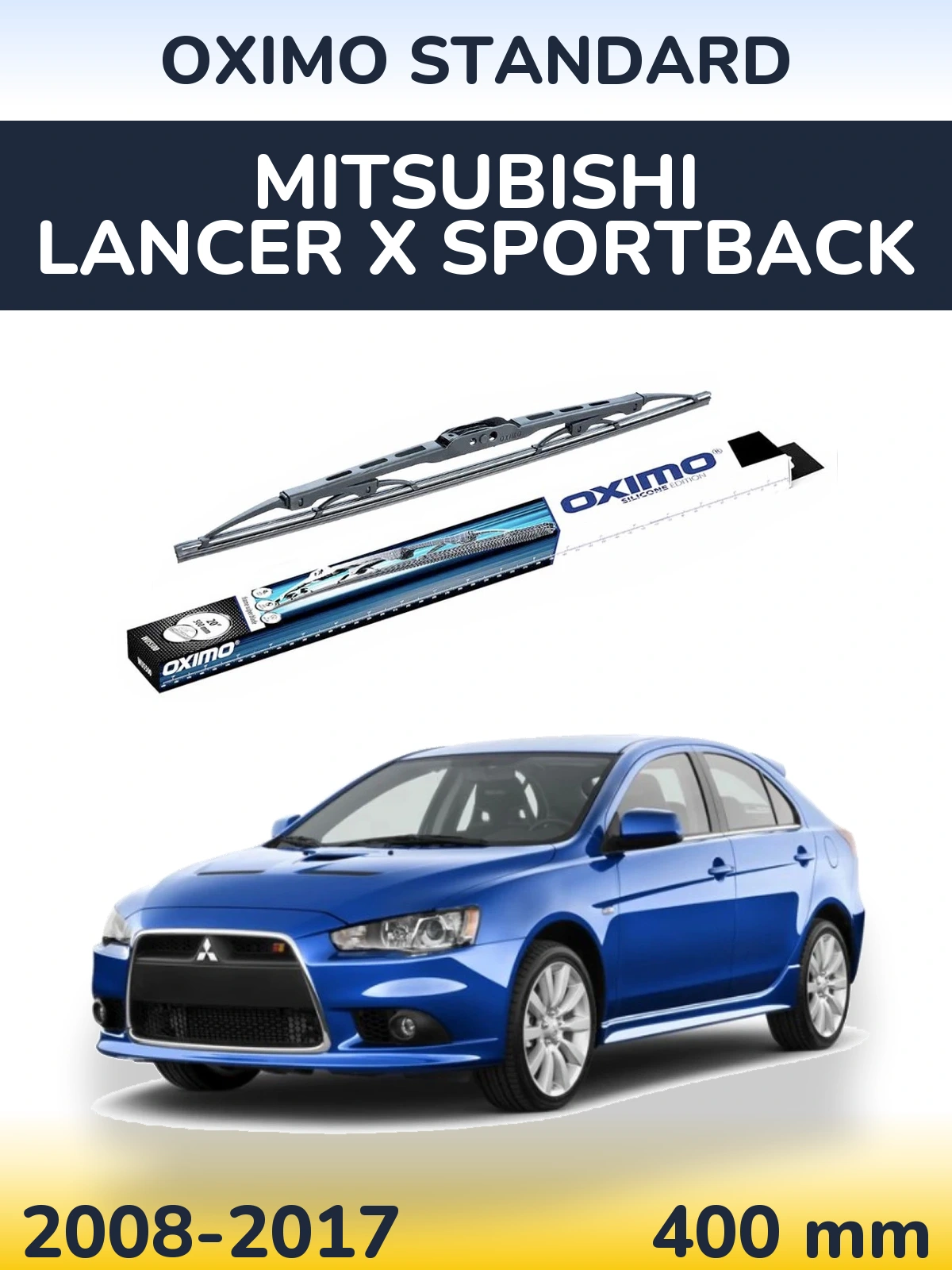 Tylna wycieraczka Oximo Standard 400 mm do Mitsubishi Lancer X Sportback 2008-2017