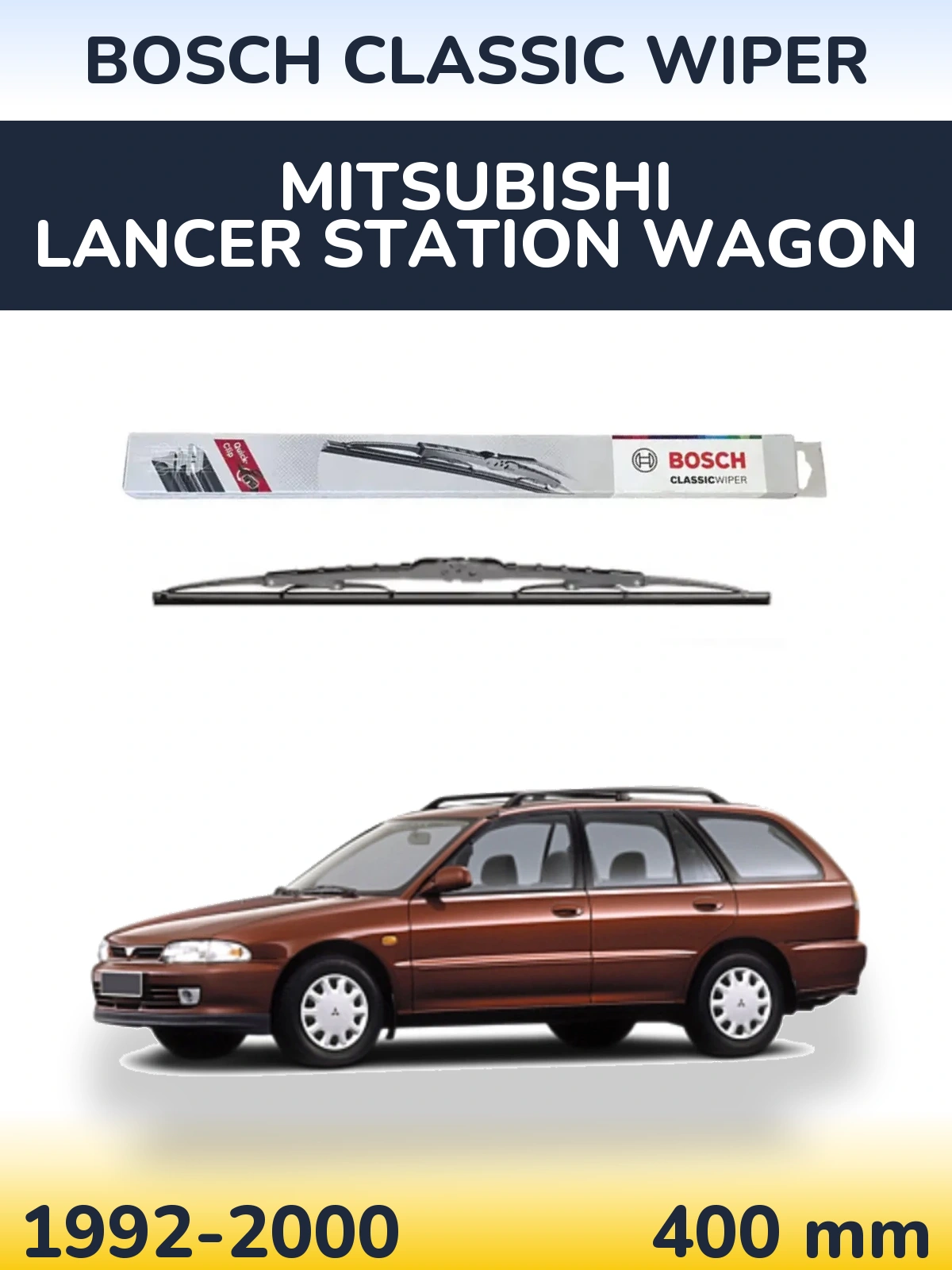 Задний дворник BOSCH Classic Wiper 400 мм для Mitsubishi Lancer Station Wagon 1992-2000