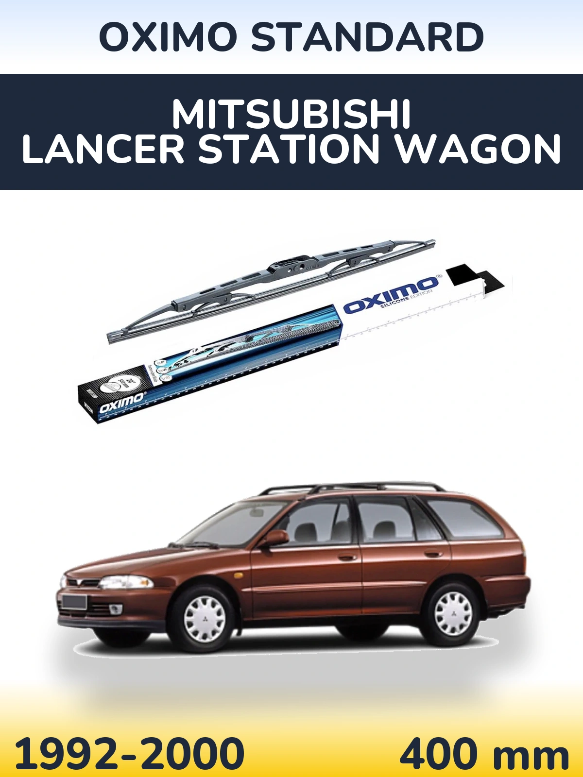 Rear wiper blade Oximo Standard 400 mm for Mitsubishi Lancer Station Wagon 1992-2000