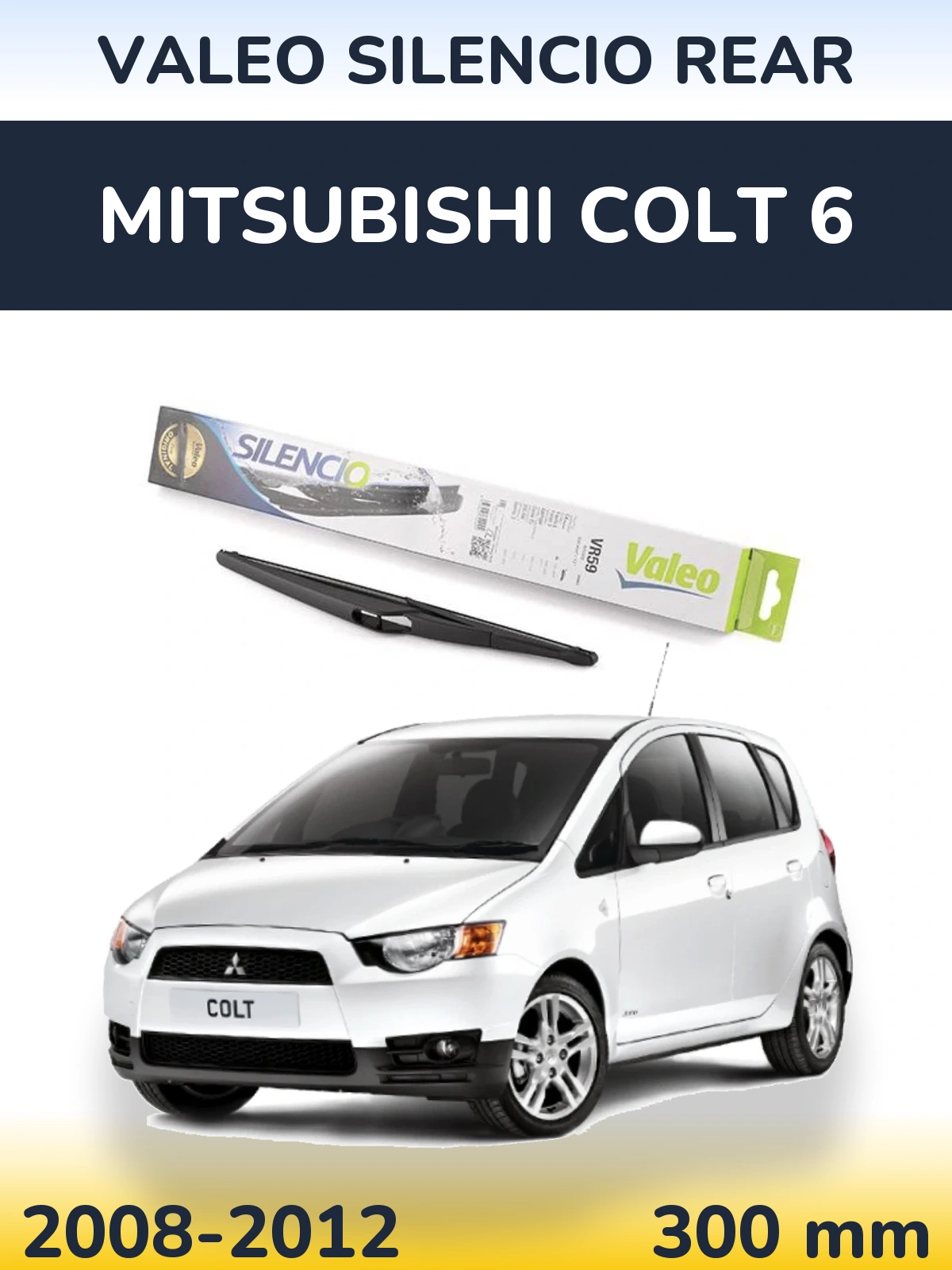 Rear wiper blade Valeo Silencio Rear 300 mm for Mitsubishi Colt 6 2008-2012