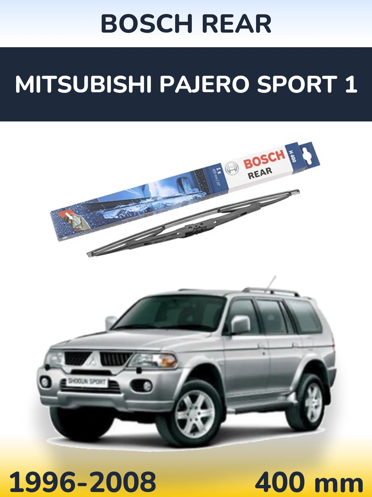 Tylna wycieraczka BOSCH Rear 400 mm do Mitsubishi Pajero Sport 1 1996-2008