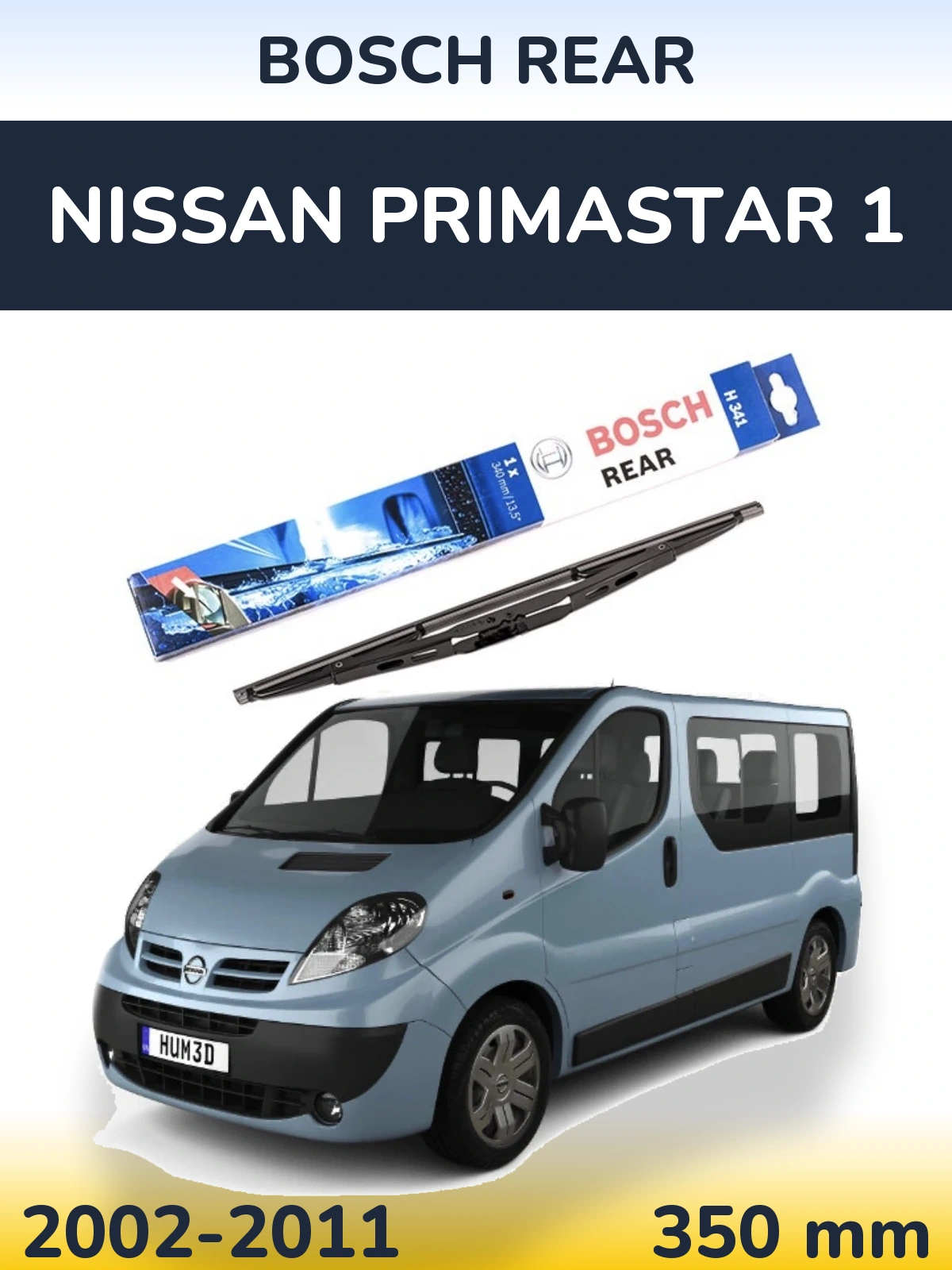 Tylna wycieraczka BOSCH Rear 340 mm do Nissan Primastar 1 2002-2011