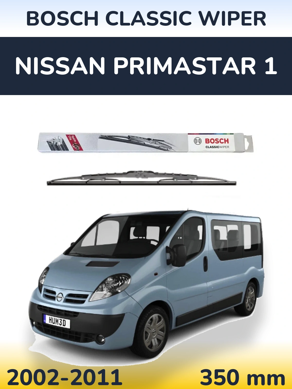 Tylna wycieraczka BOSCH Classic Wiper 340 mm do Nissan Primastar 1 2002-2011