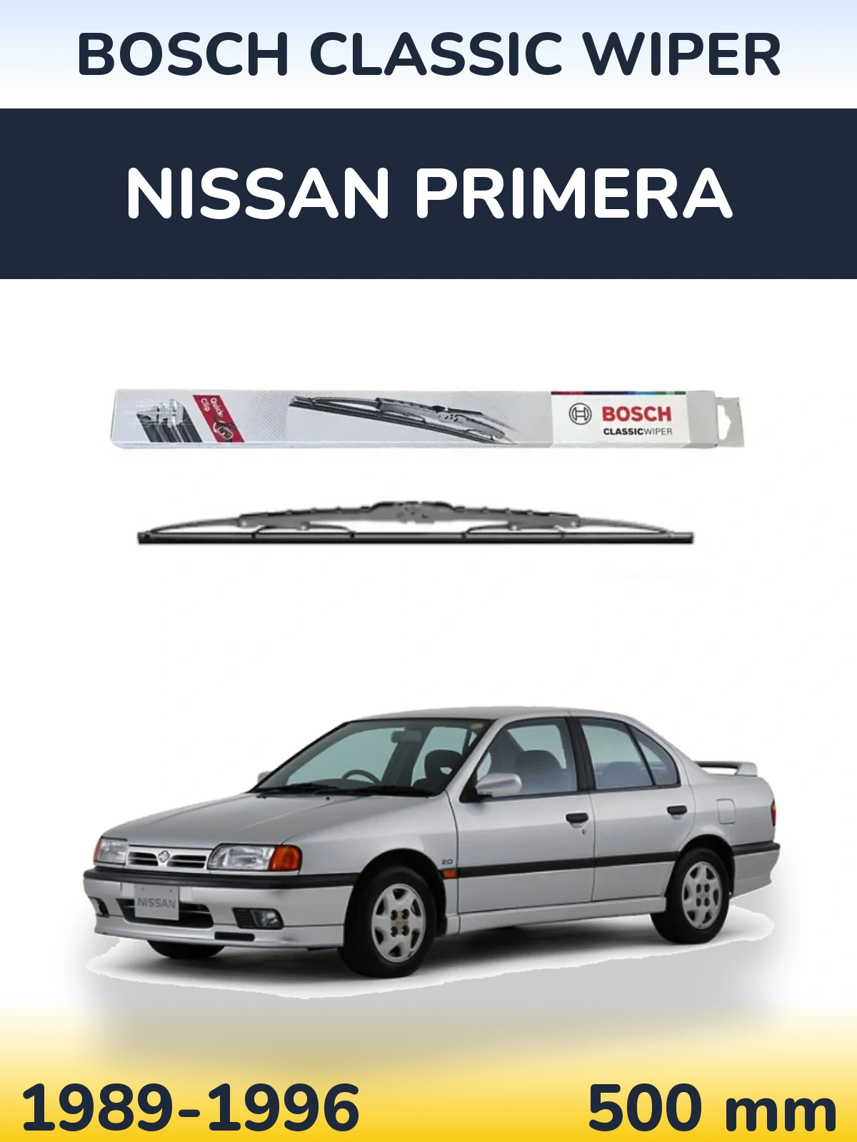 Tylna wycieraczka BOSCH Classic Wiper 500 mm do Nissan Primera 1989-1996