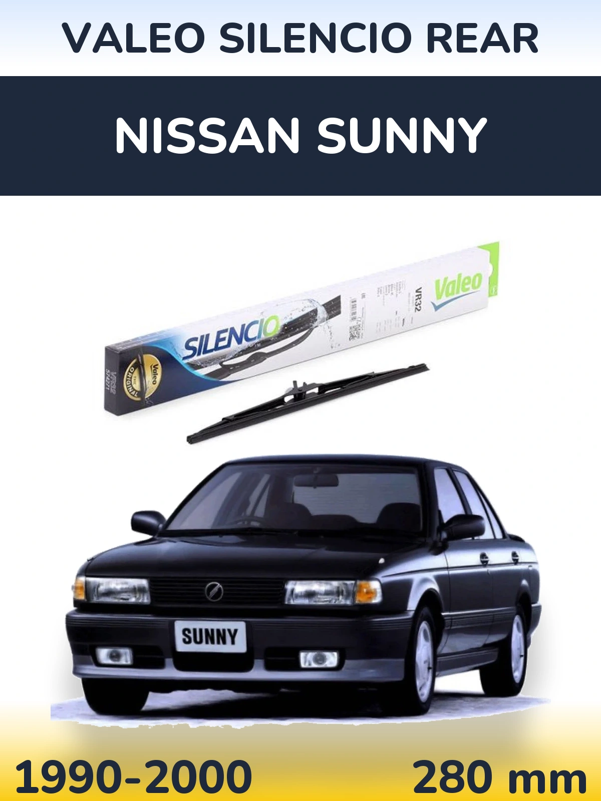 Задня щітка Valeo Silencio Rear 280 мм для Nissan Sunny 1990-2000