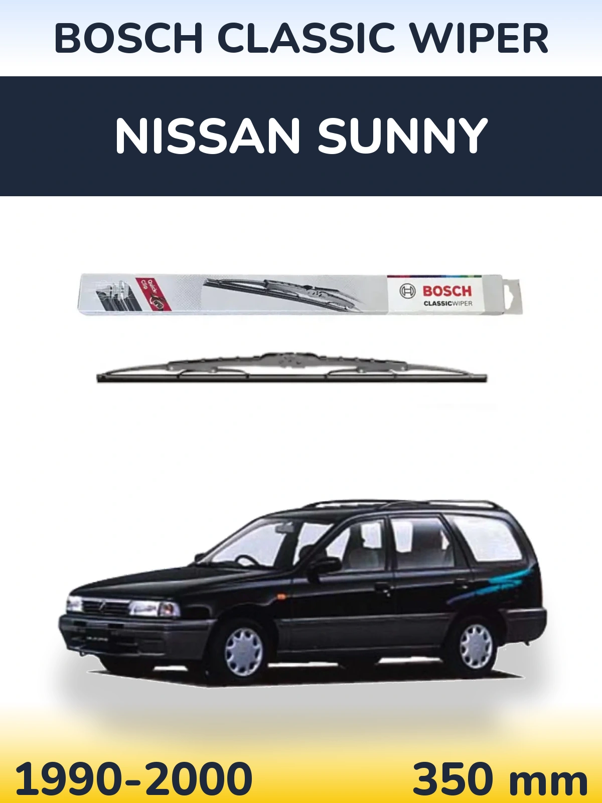 Tylna wycieraczka BOSCH Classic Wiper 340 mm do Nissan Sunny 1990-2000