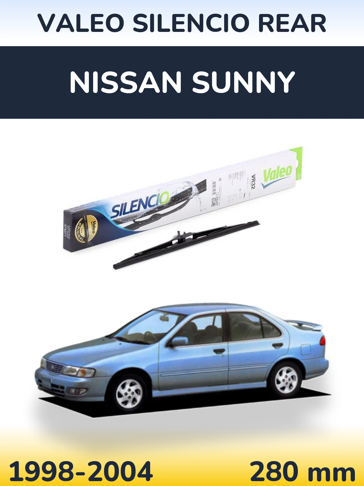 Задний дворник Valeo Silencio Rear 280 мм для Nissan Sunny 1998-2004