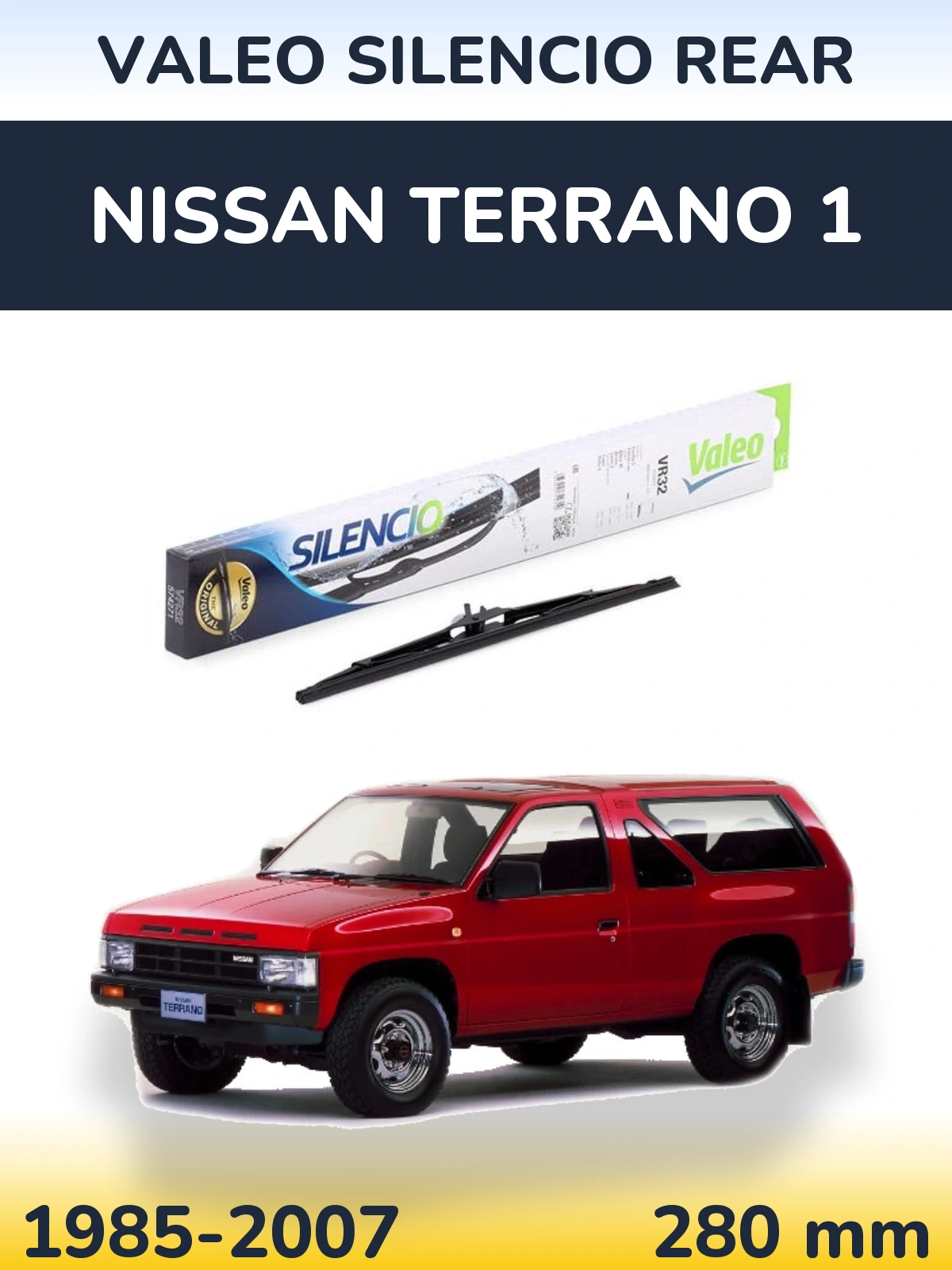 Tylna wycieraczka Valeo Silencio Rear 280 mm do Nissan Terrano 1 1985-2007