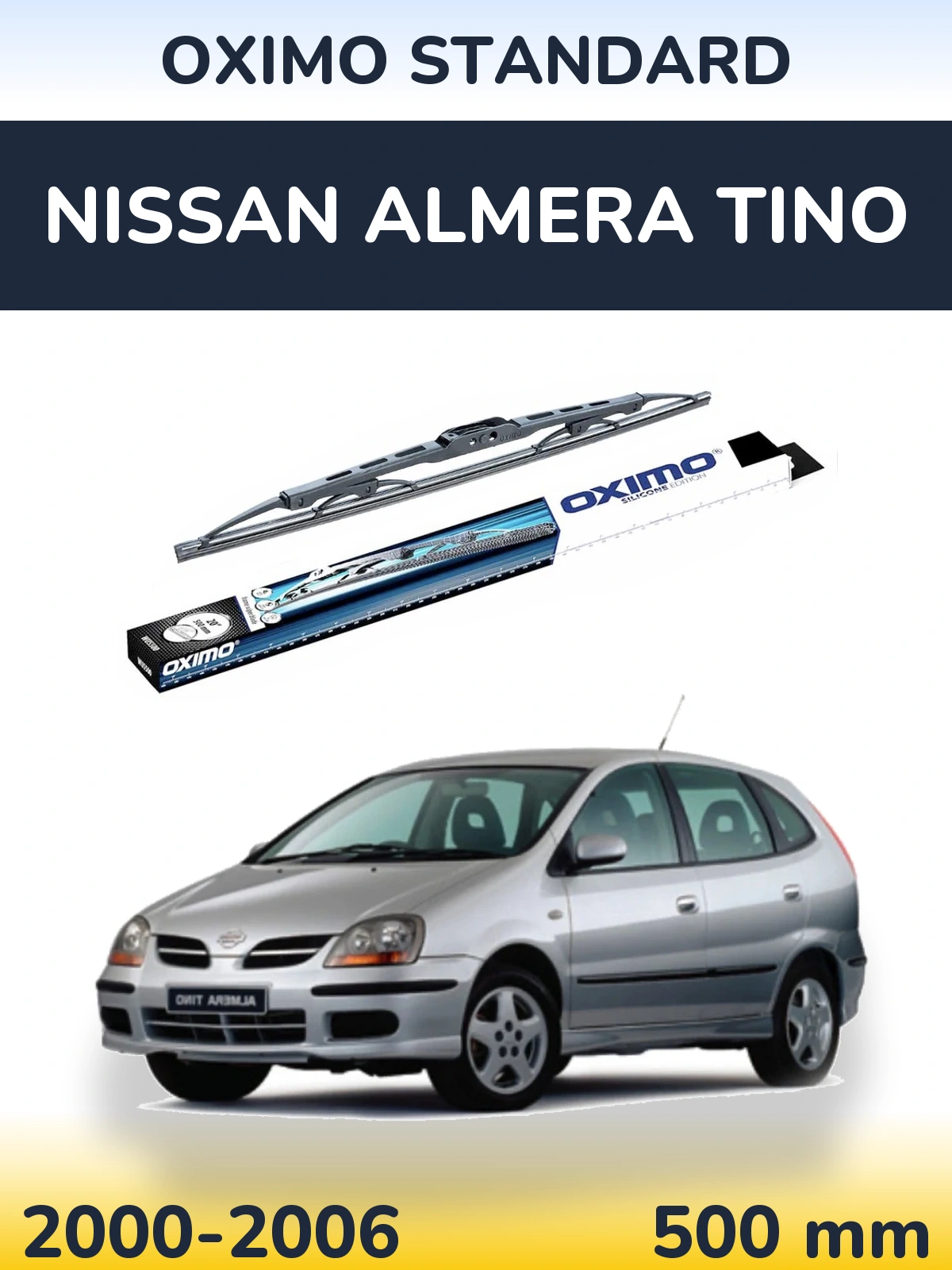 Rear wiper blade Oximo Standard 500 mm for Nissan Almera Tino 2000-2006