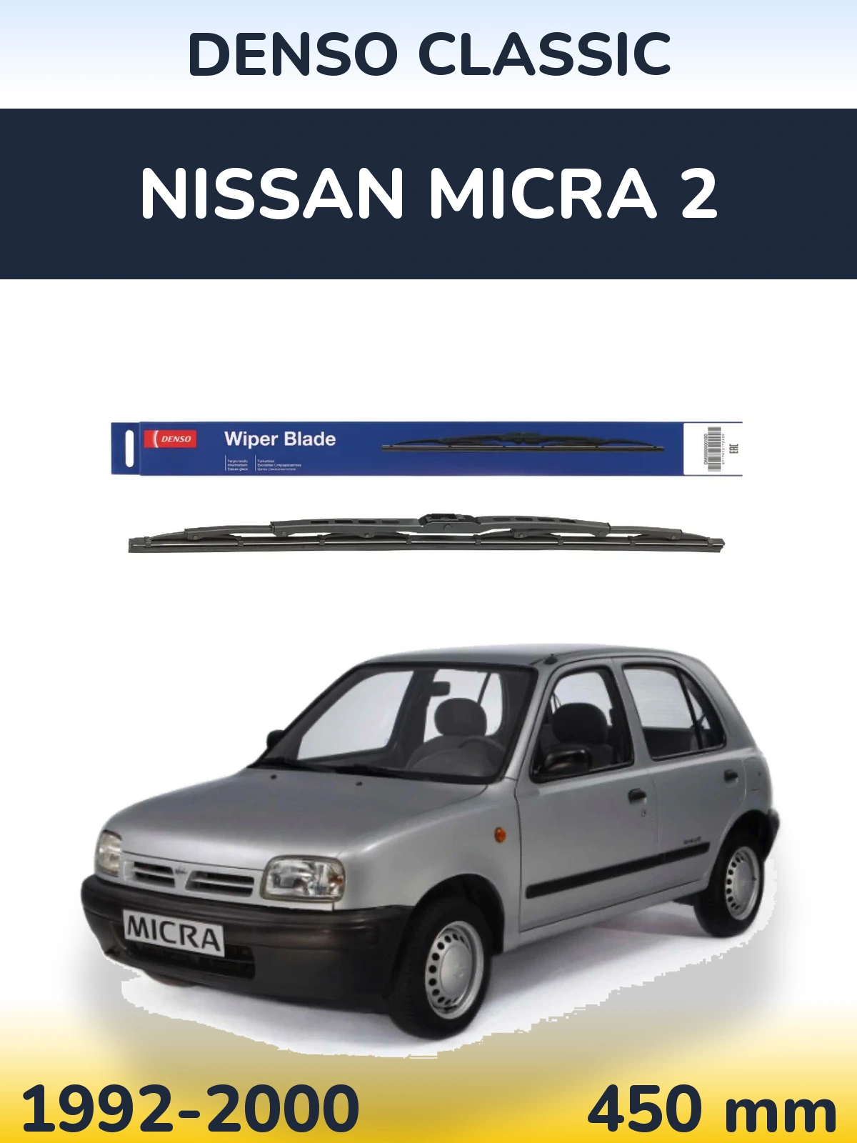 Tylna wycieraczka Denso Classic 450 mm do Nissan Micra 2 1992-2000